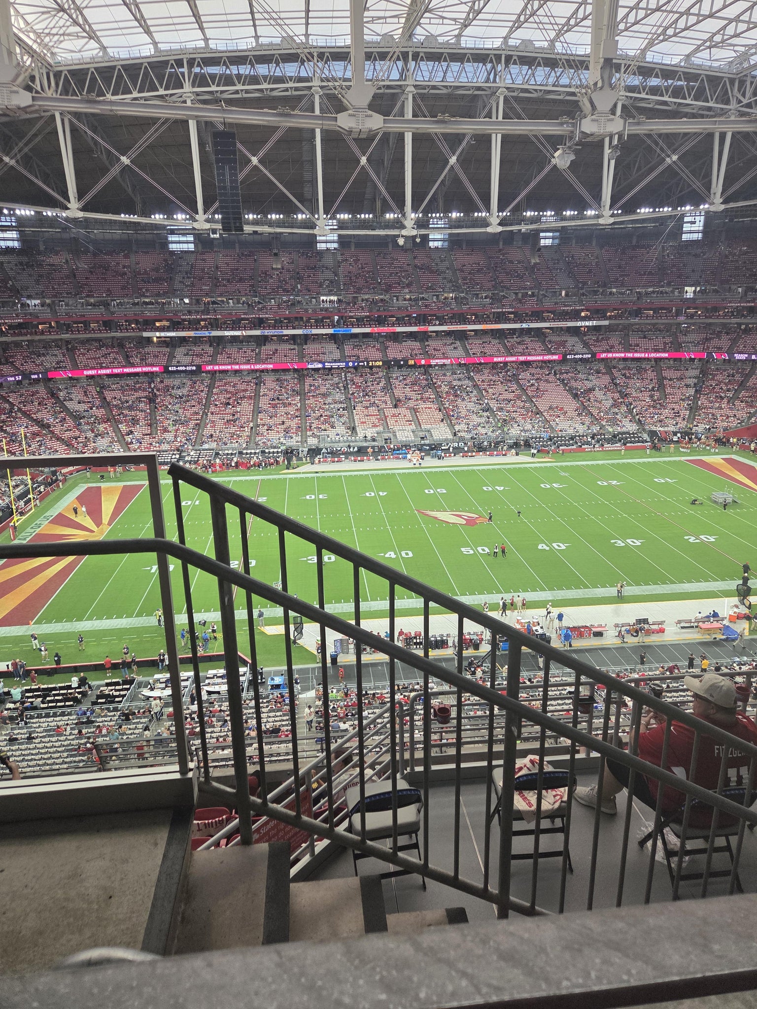 Real Fan View taken from Terrace 414 at State Farm Stadium by Gregory O