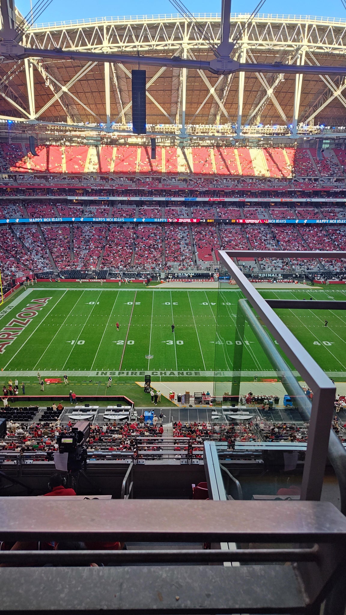 Real Fan View taken from Terrace 415 at State Farm Stadium by Brad B