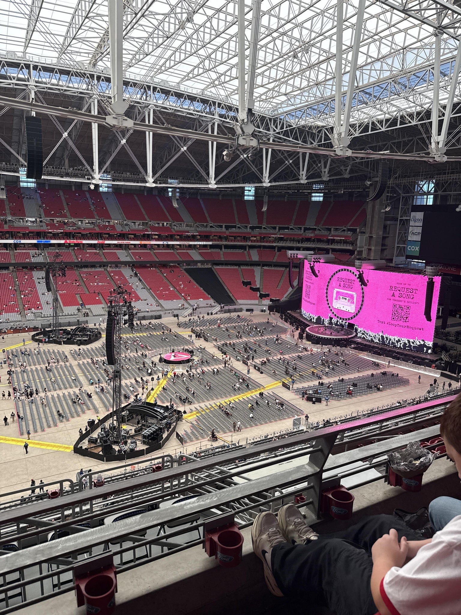 Real Fan View taken from Terrace 415 at State Farm Stadium by Jenee Z