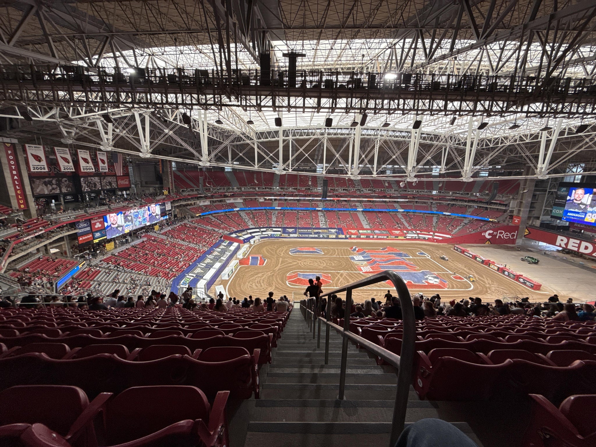 Real Fan View taken from Terrace 416 at State Farm Stadium by Andrew J