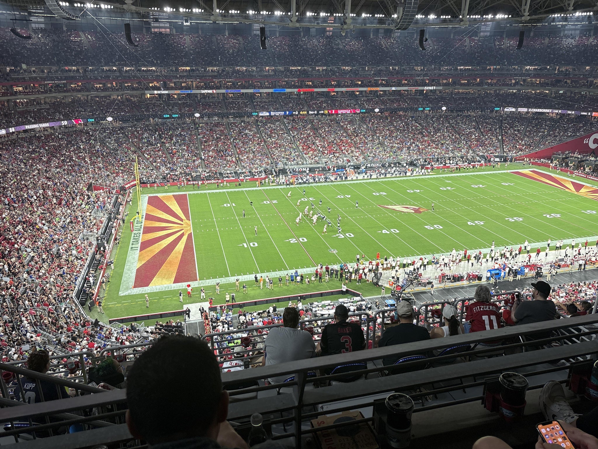 Real Fan View taken from Terrace 417 at State Farm Stadium by Brittney M