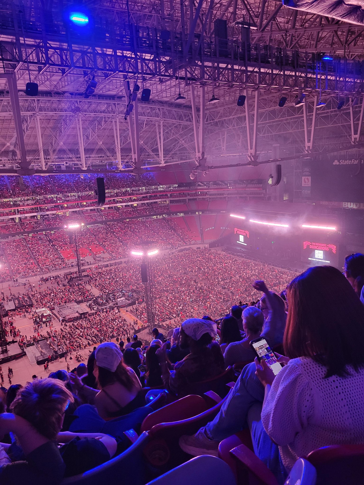 Real Fan View taken from Terrace 417 at State Farm Stadium by Anonymous User
