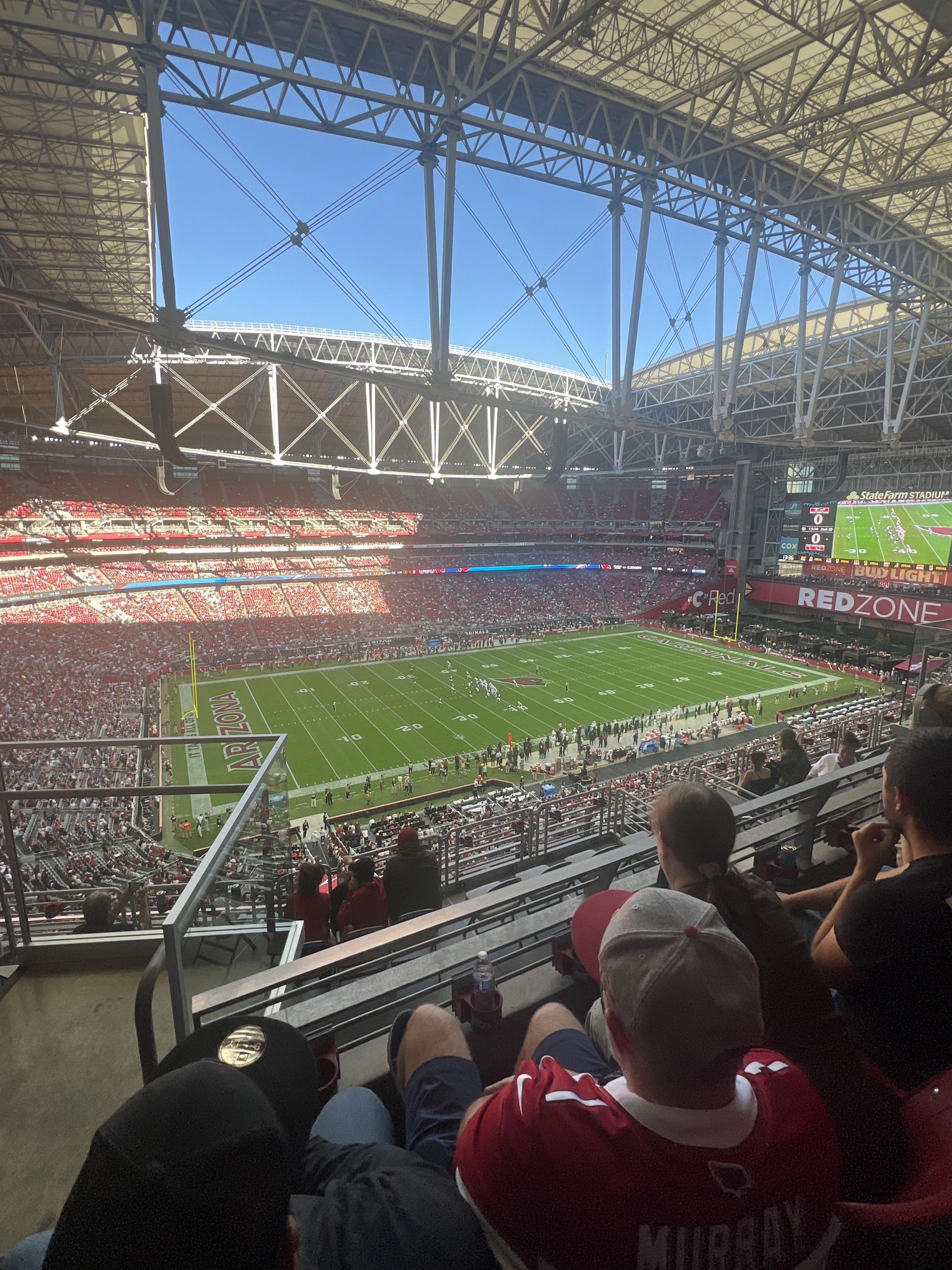 Real Fan View taken from Terrace 418 at State Farm Stadium by Abraham A