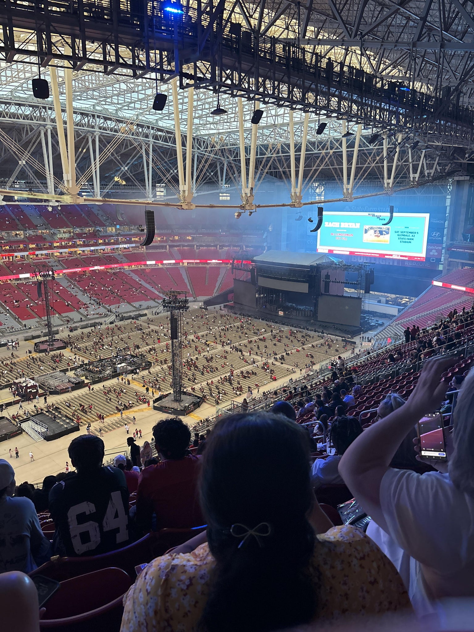 Real Fan View taken from Terrace 419 at State Farm Stadium by Arlene B