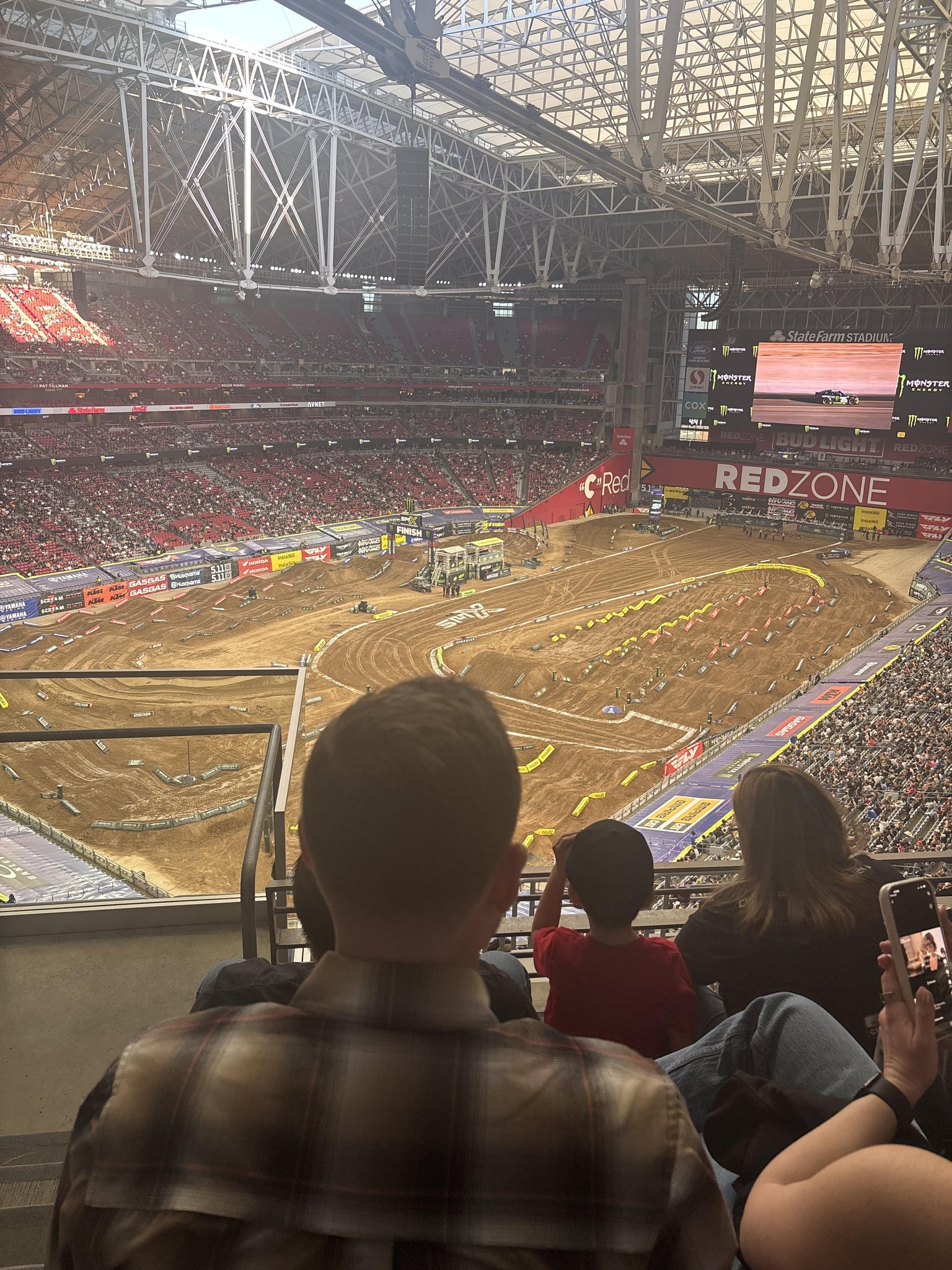 Real Fan View taken from Terrace 421 at State Farm Stadium by Chuck L