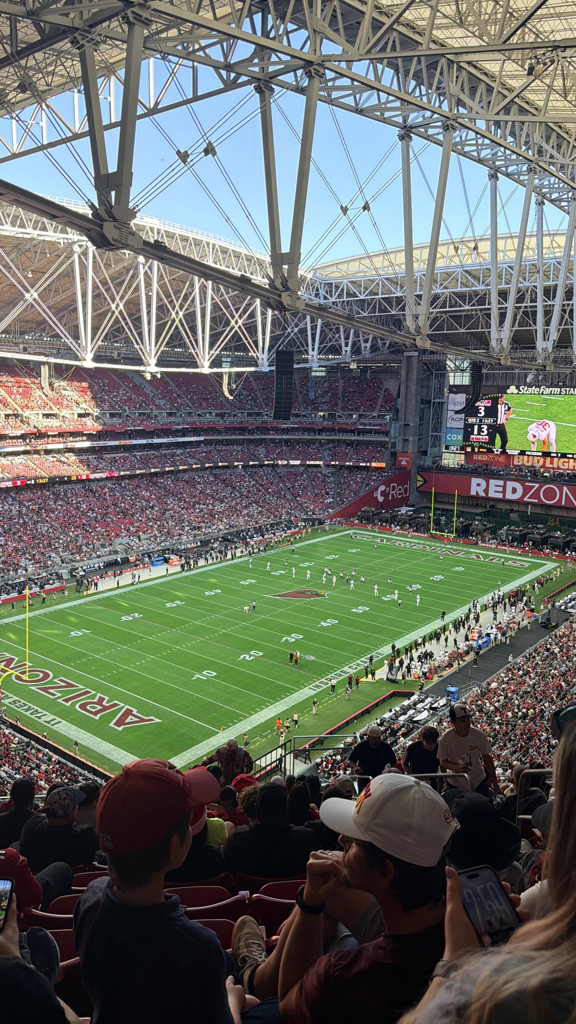 Real Fan View taken from Terrace 422 at State Farm Stadium by Jonathan W