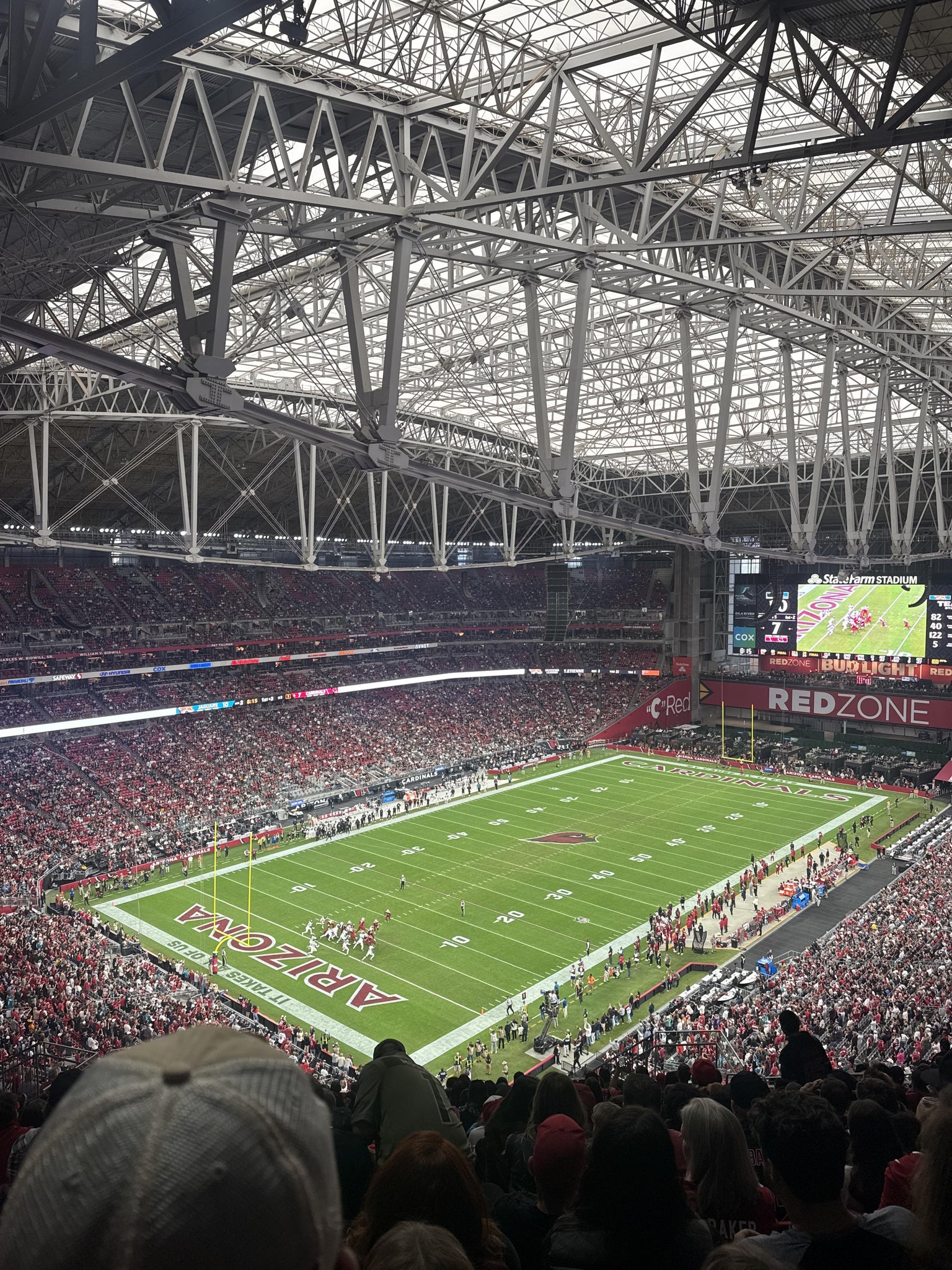 Real Fan View taken from Terrace 422 at State Farm Stadium by Miguel L