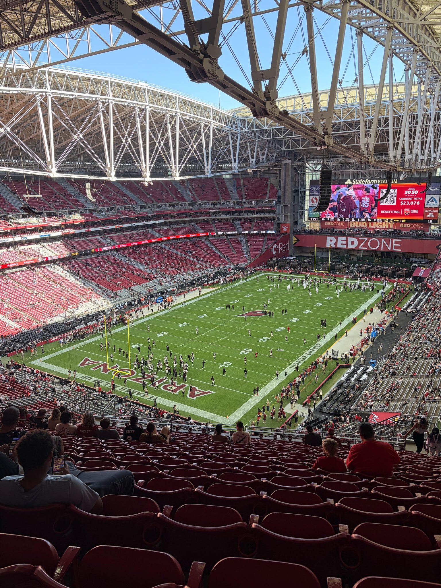 Real Fan View taken from Terrace 423 at State Farm Stadium by Nicole C