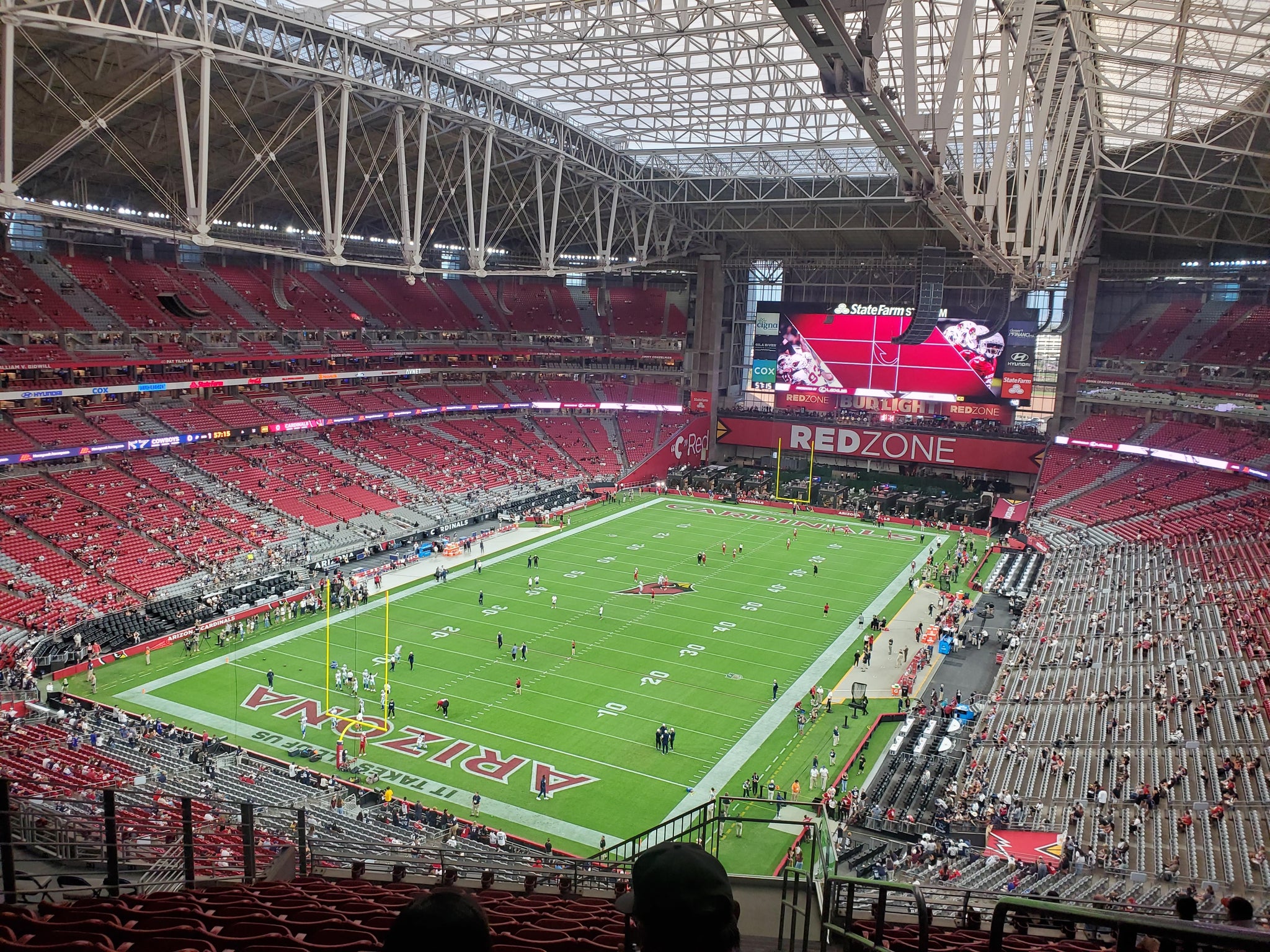 Real Fan View taken from Terrace 424 at State Farm Stadium by Francisco E