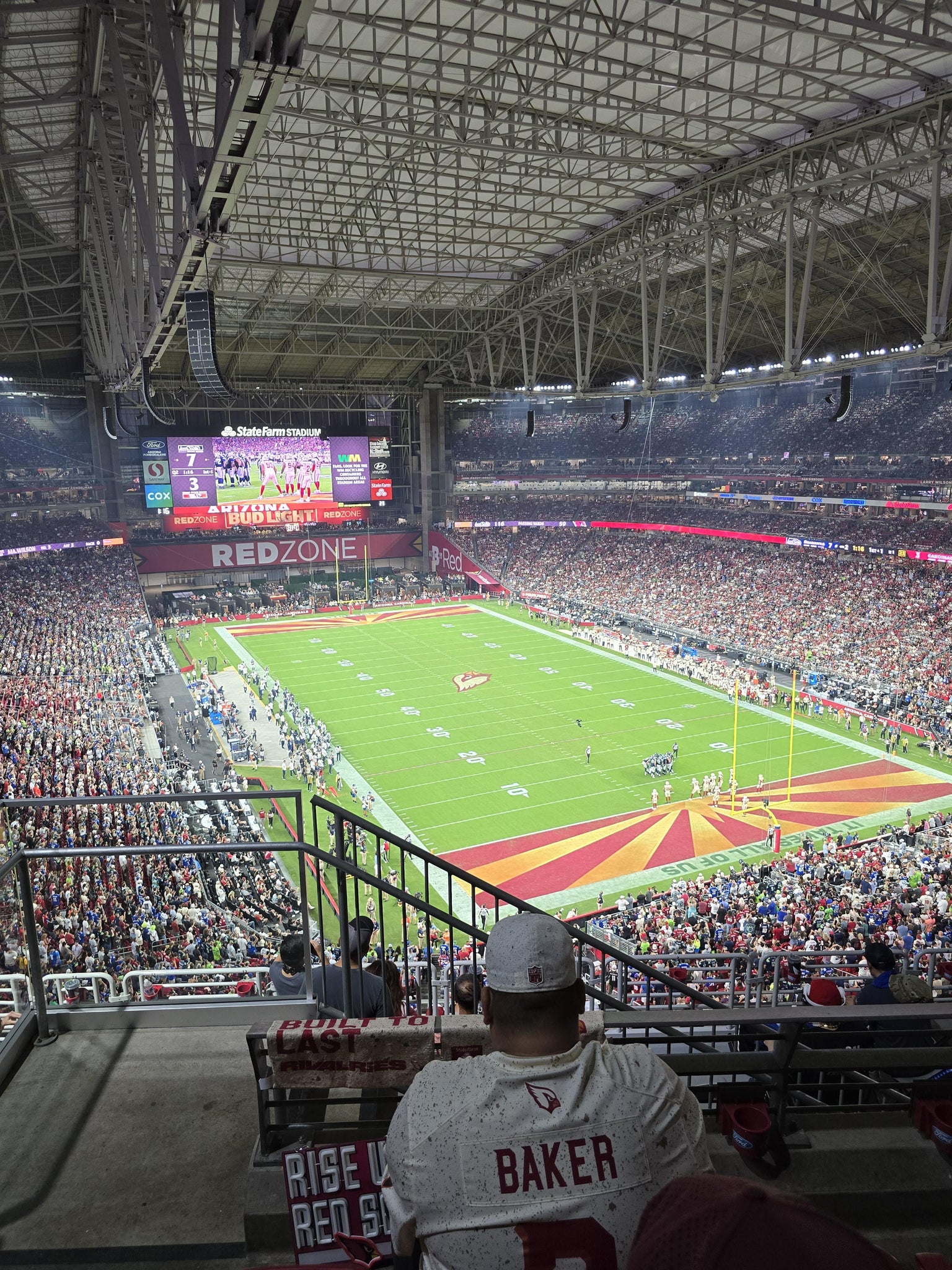 Real Fan View taken from Terrace 432 at State Farm Stadium by Sharon G