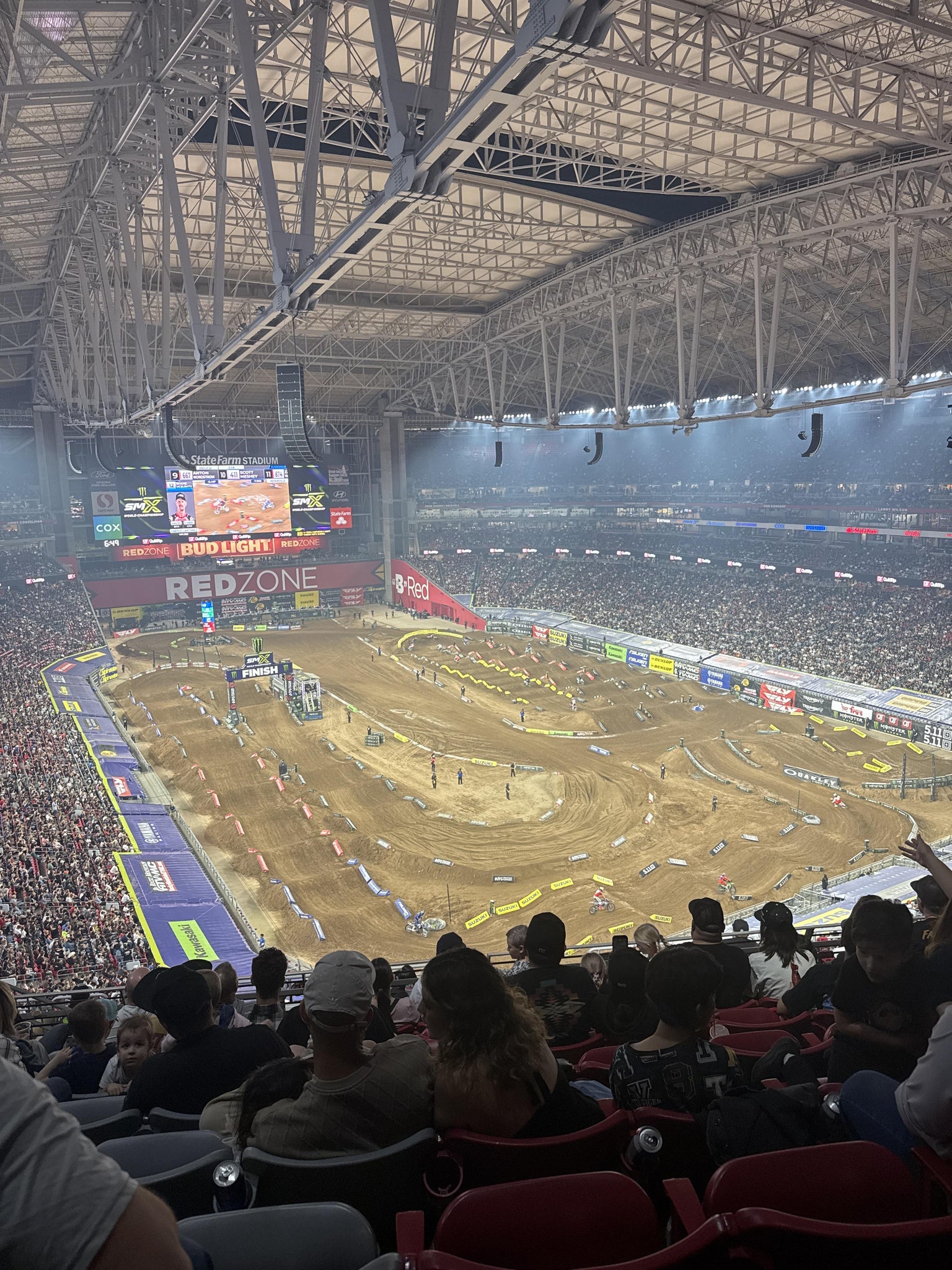Real Fan View taken from Terrace 433 at State Farm Stadium by Nathan S