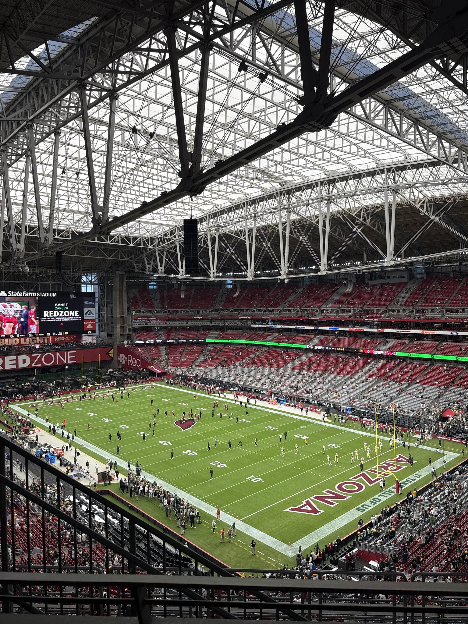 Real Fan View taken from Terrace 434 at State Farm Stadium by Gina M