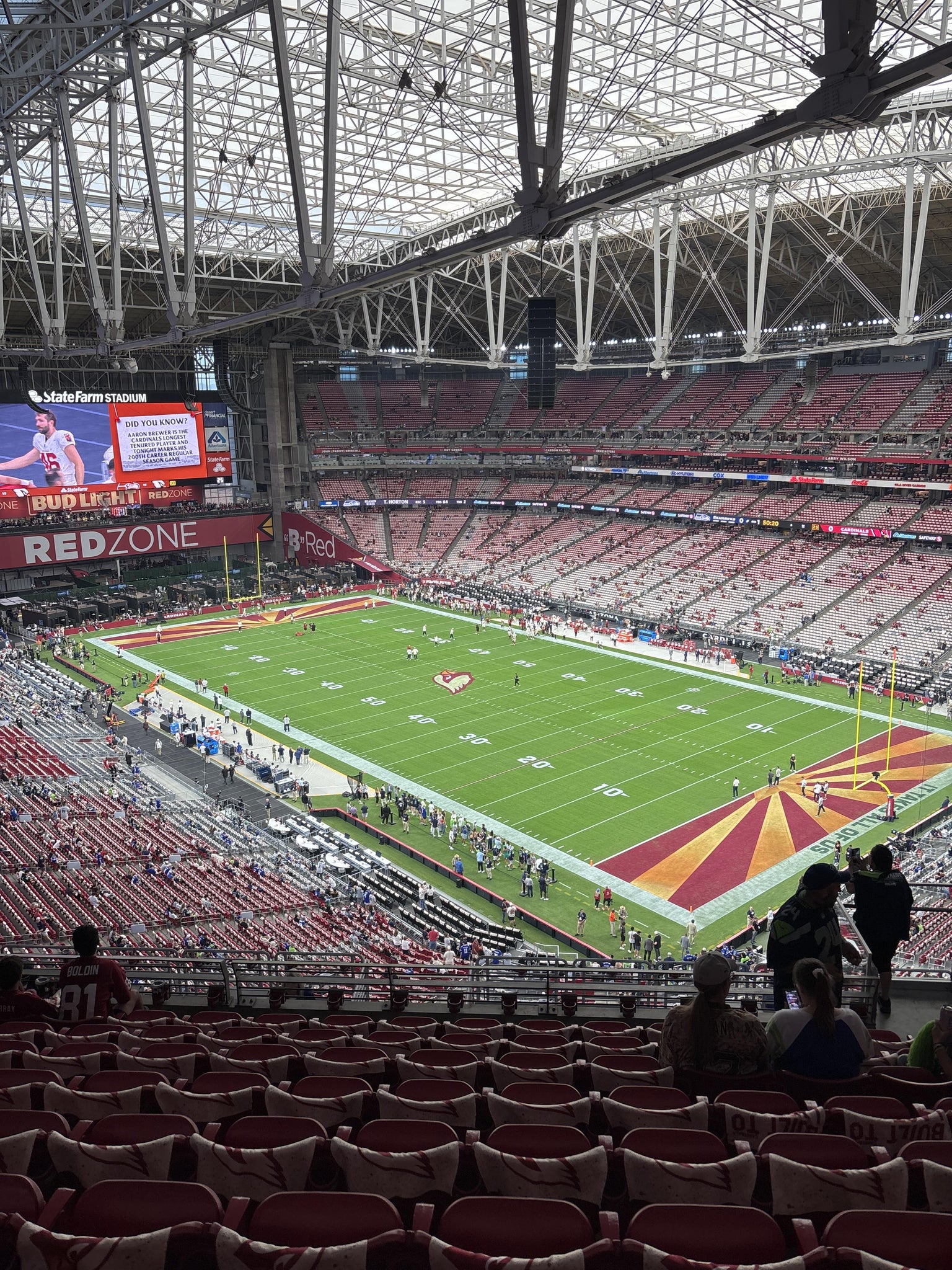 Real Fan View taken from Terrace 435 at State Farm Stadium by Shane E