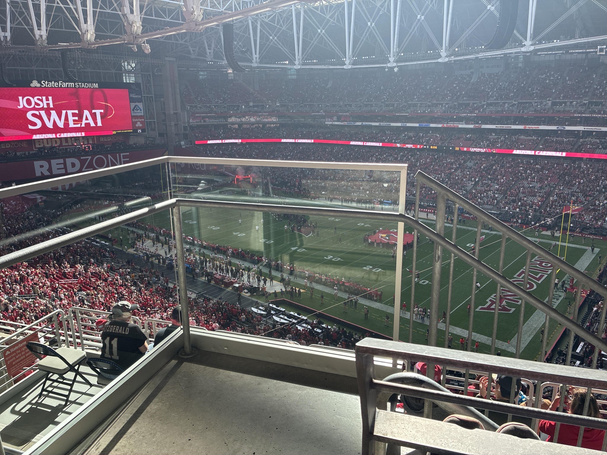 Real Fan View taken from Terrace 436 at State Farm Stadium by Mollie M