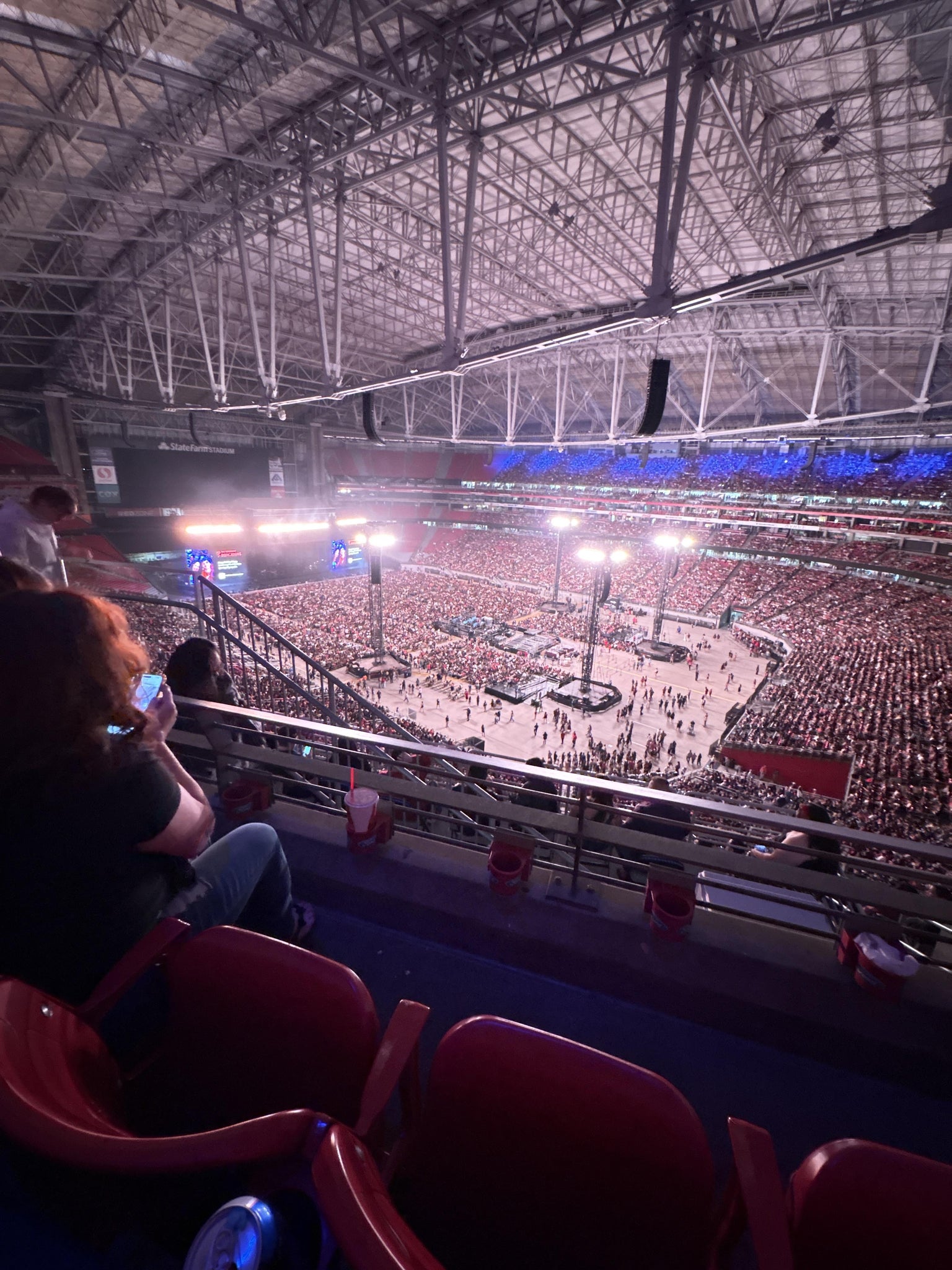 Real Fan View taken from Terrace 436 at State Farm Stadium by Jiselle L