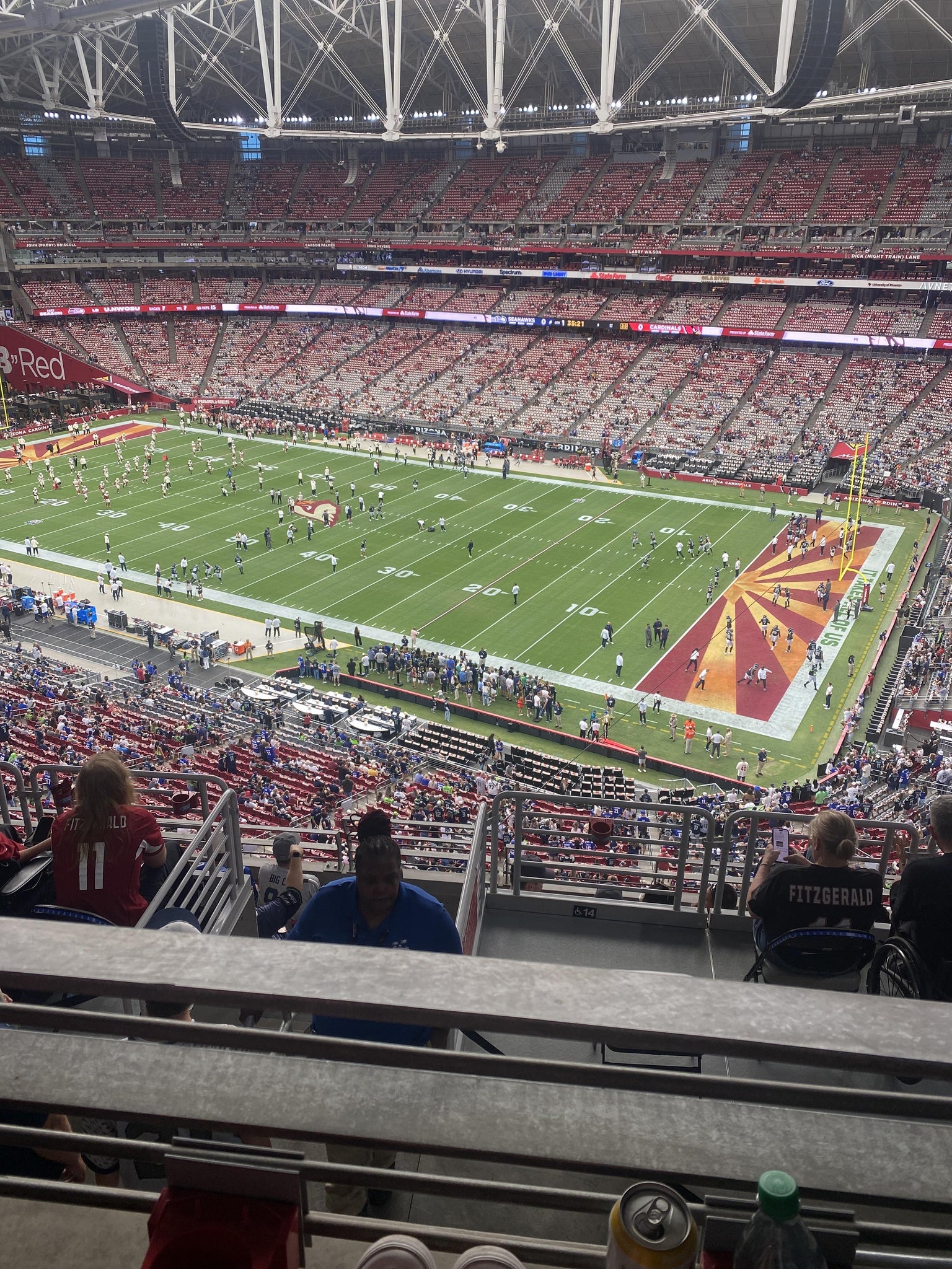 Real Fan View taken from Terrace 437 at State Farm Stadium by Patricia a F