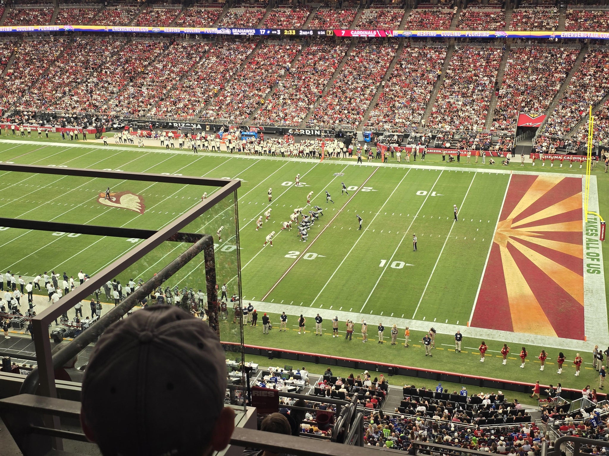 Real Fan View taken from Terrace 438 at State Farm Stadium by Osbaldo M