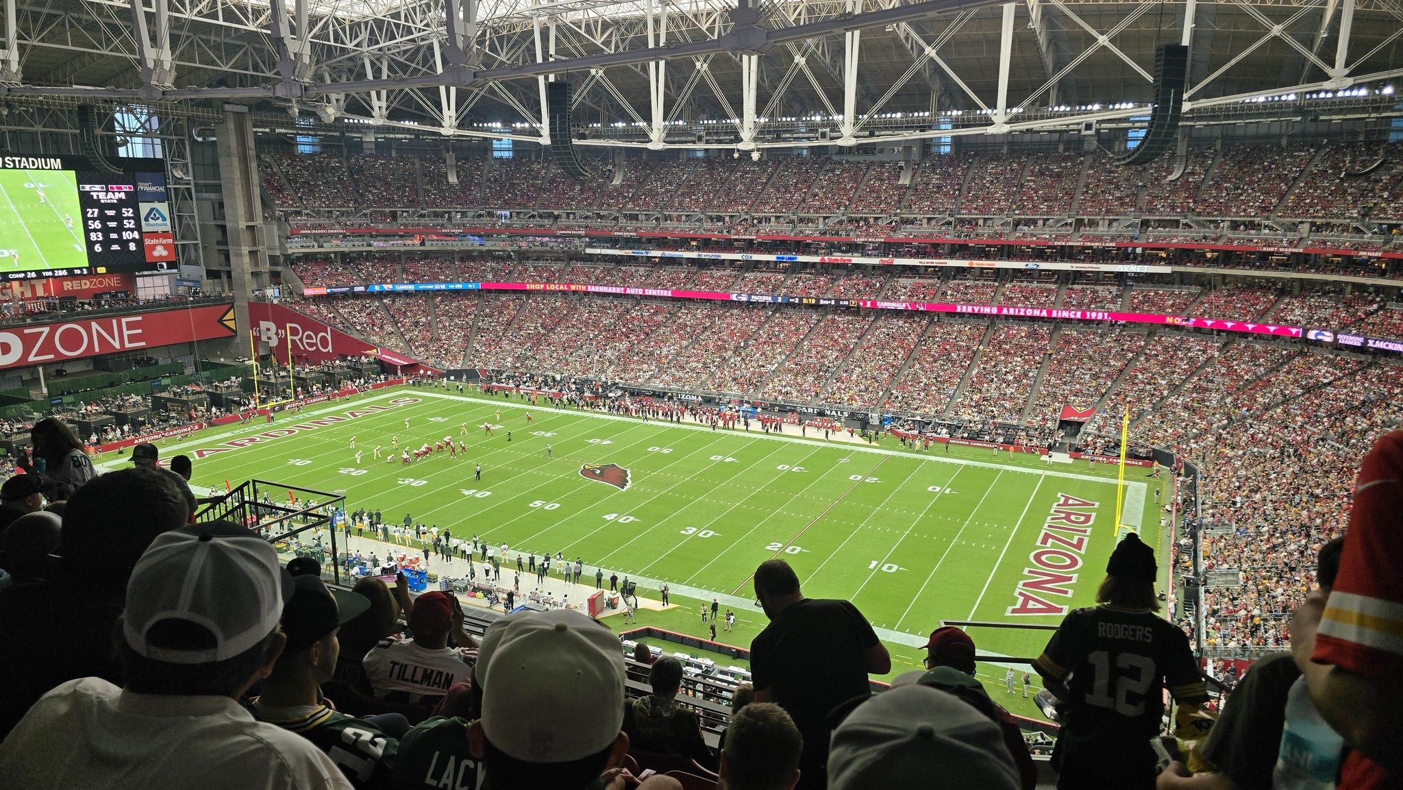 Real Fan View taken from Terrace 438 at State Farm Stadium by Jacob P