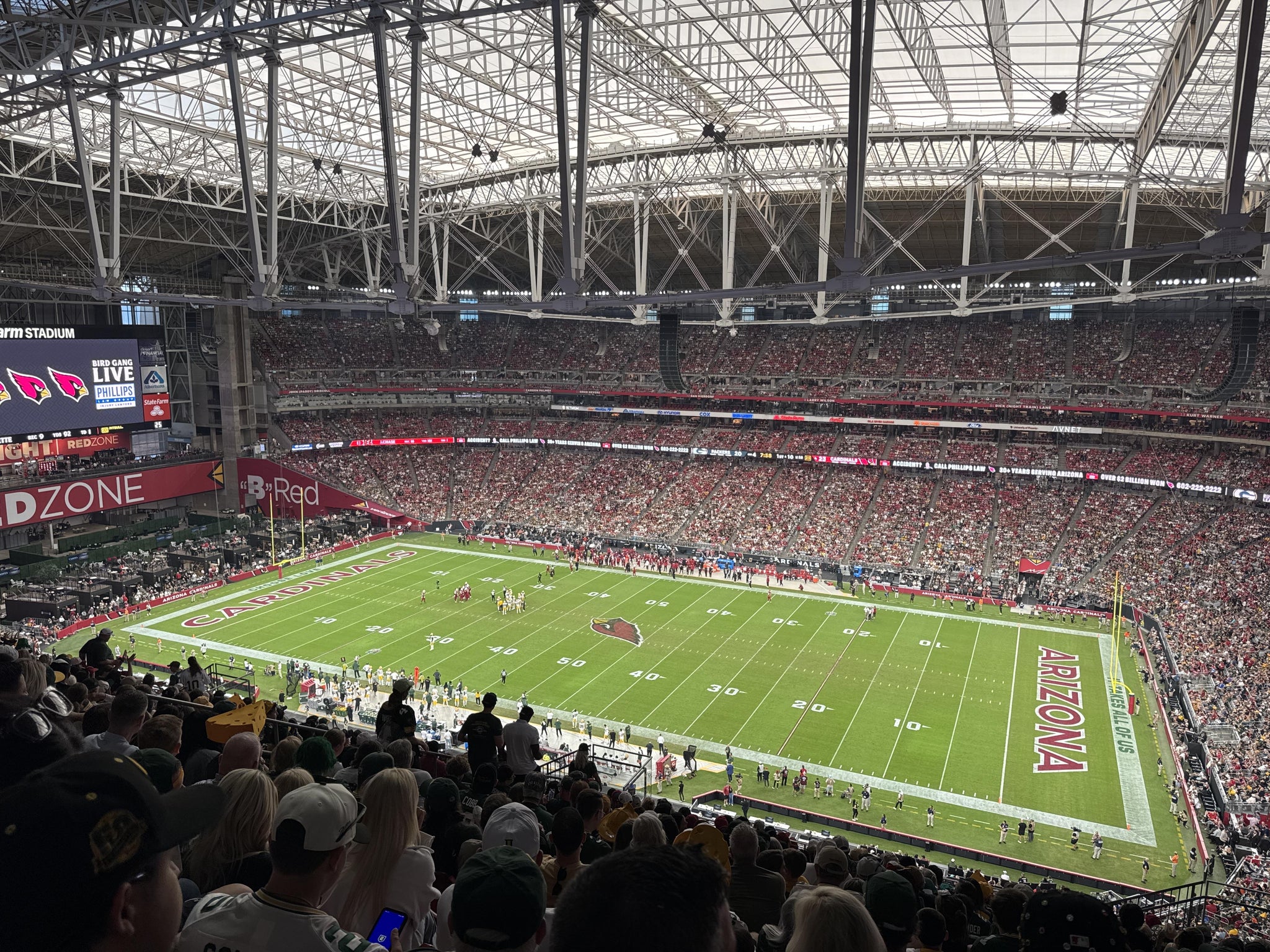 Real Fan View taken from Terrace 439 at State Farm Stadium by Rodrigo B