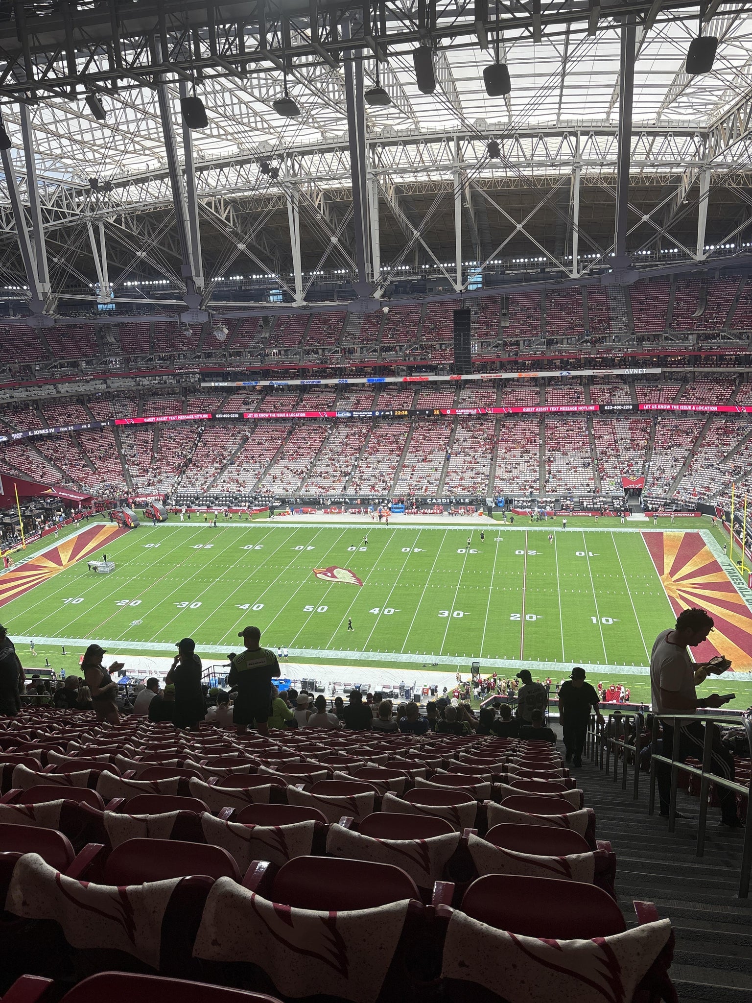 Real Fan View taken from Terrace 441 at State Farm Stadium by Gina G