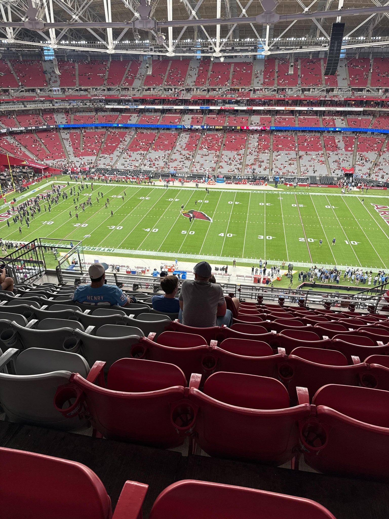 Real Fan View taken from Terrace 442 at State Farm Stadium by Dana W