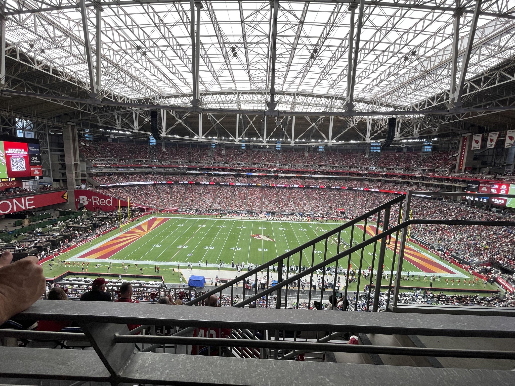 Real Fan View taken from Terrace 444 at State Farm Stadium by Michelle A