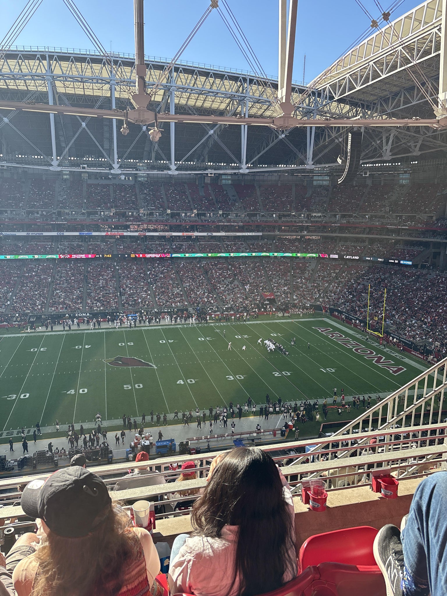 Real Fan View taken from Terrace 444 at State Farm Stadium by Jeffrey T