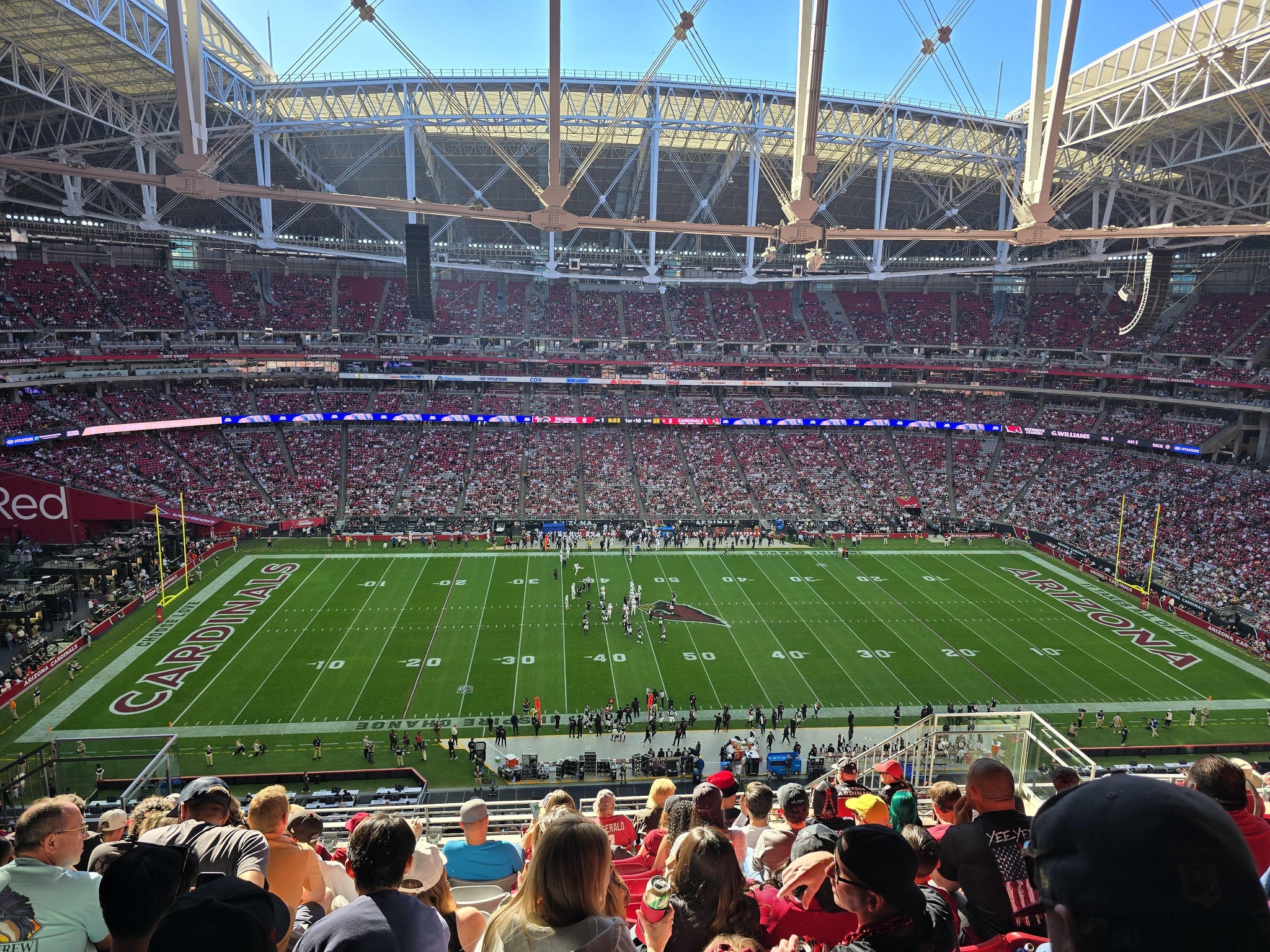 Real Fan View taken from Terrace 445 at State Farm Stadium by Adan R