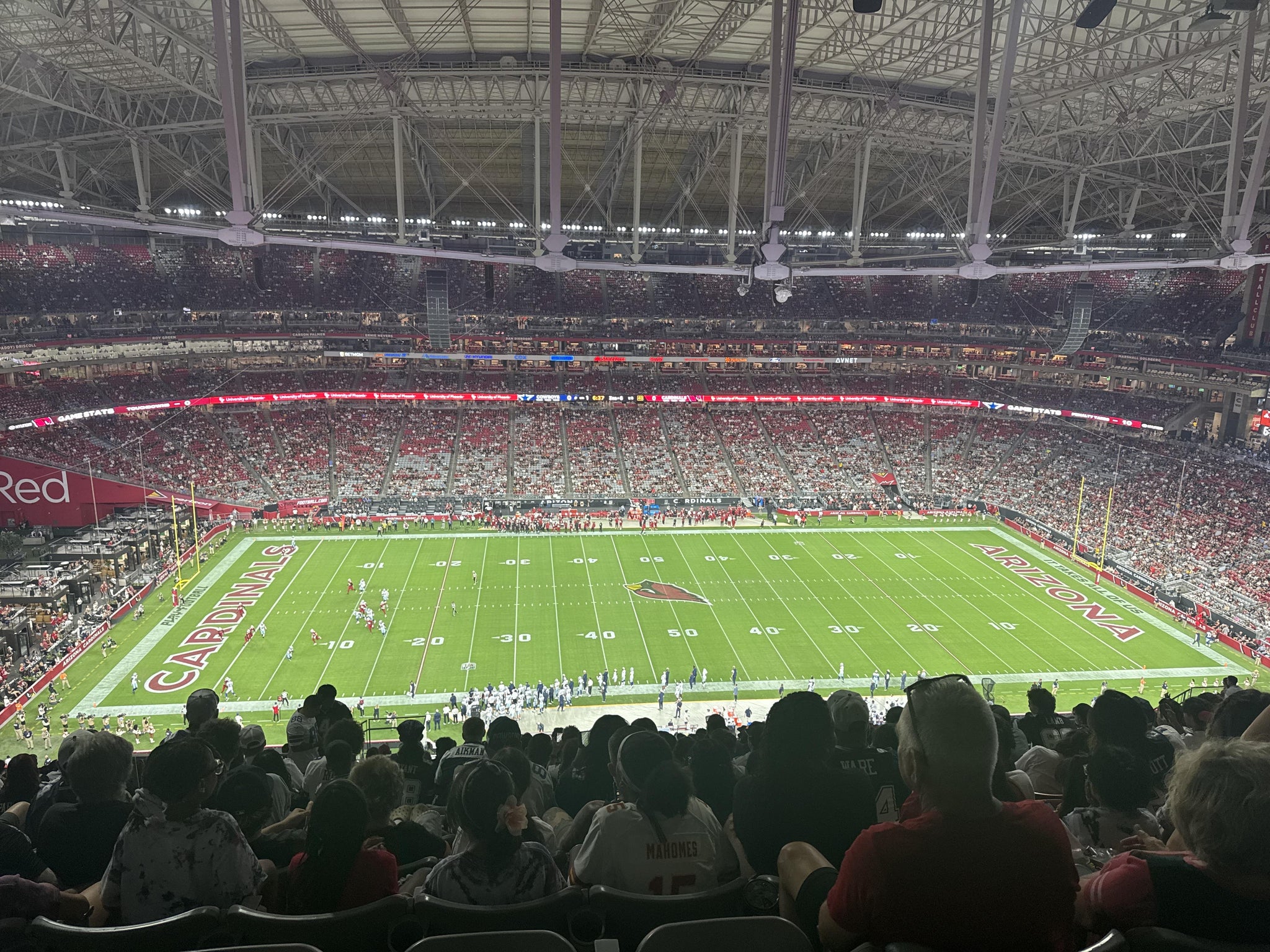 Real Fan View taken from Terrace 445 at State Farm Stadium by Winona G