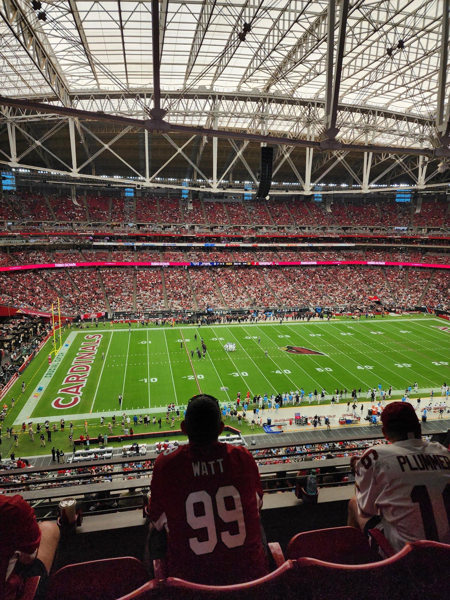 Real Fan View taken from Terrace 447 at State Farm Stadium by Eric S