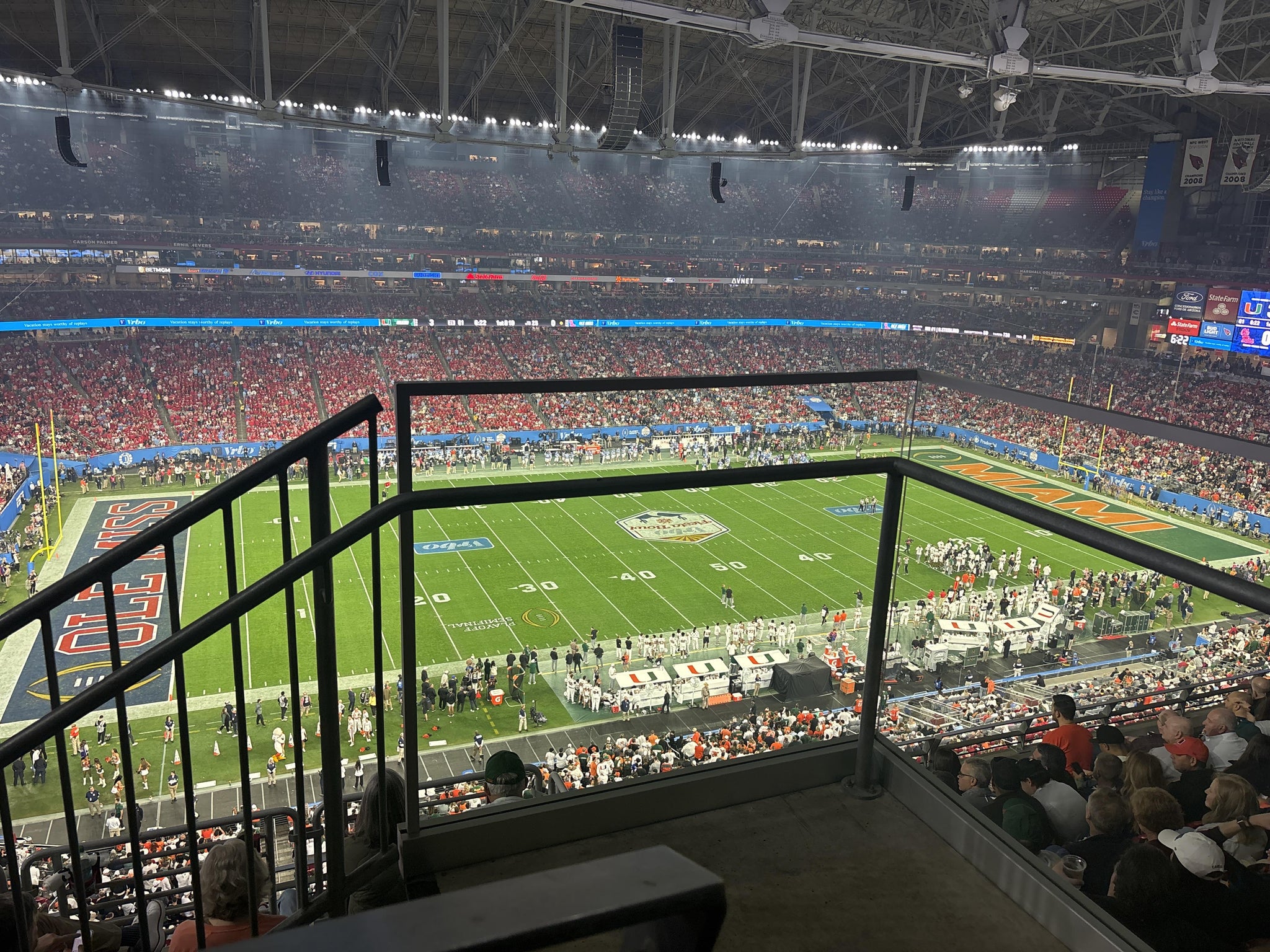Real Fan View taken from Terrace 448 at State Farm Stadium by Cayden B