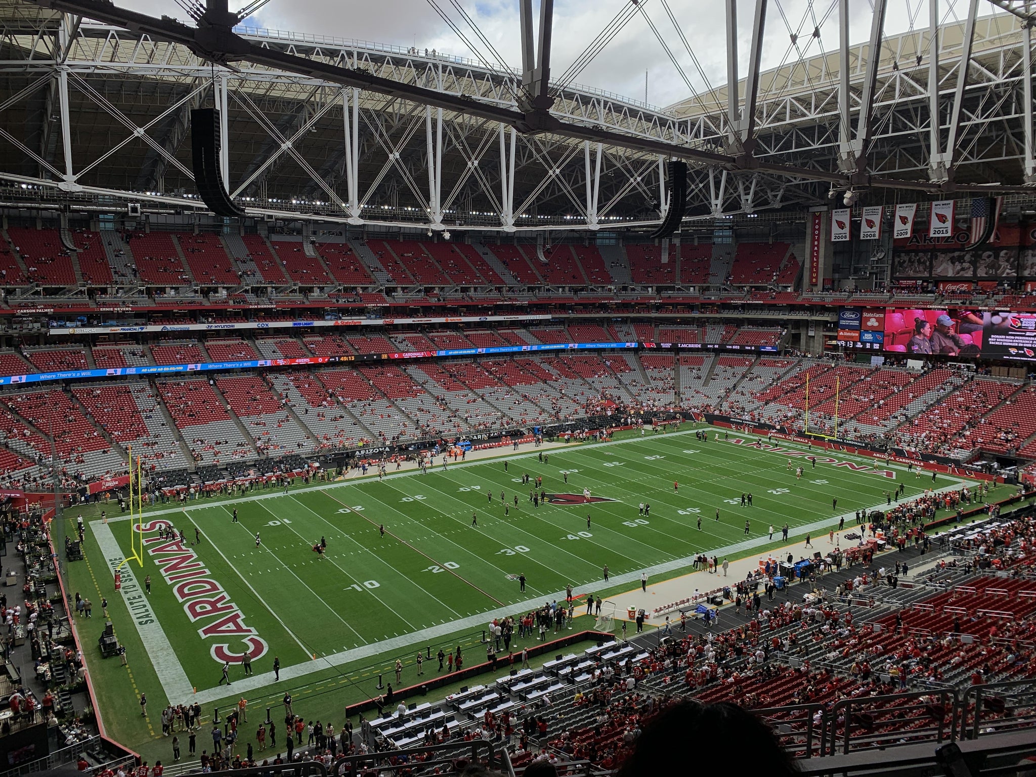 Real Fan View taken from Terrace 450 at State Farm Stadium by Gael A