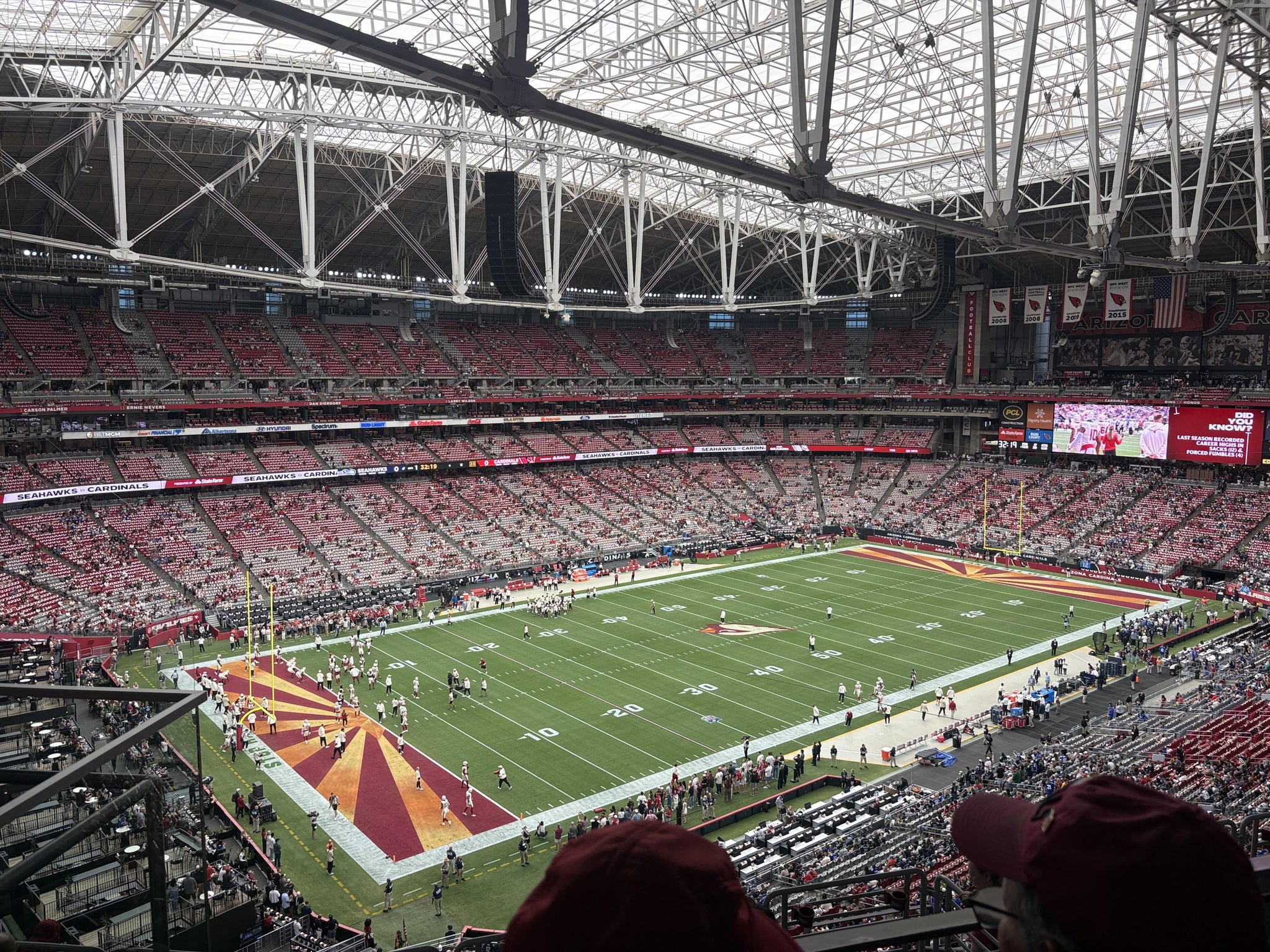 Real Fan View taken from Terrace 451 at State Farm Stadium by Michael B