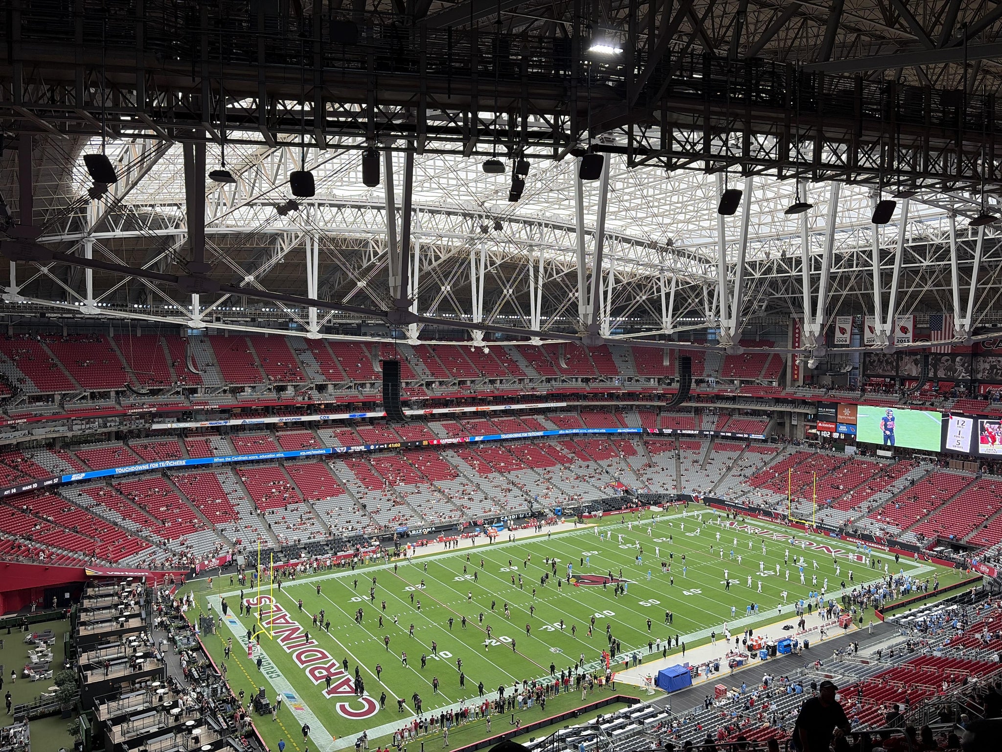 Real Fan View taken from Terrace 451 at State Farm Stadium by James K