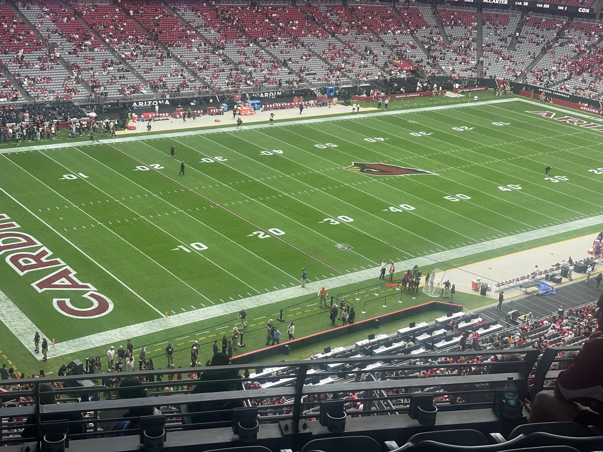 Real Fan View taken from Terrace 451 at State Farm Stadium by Misty L