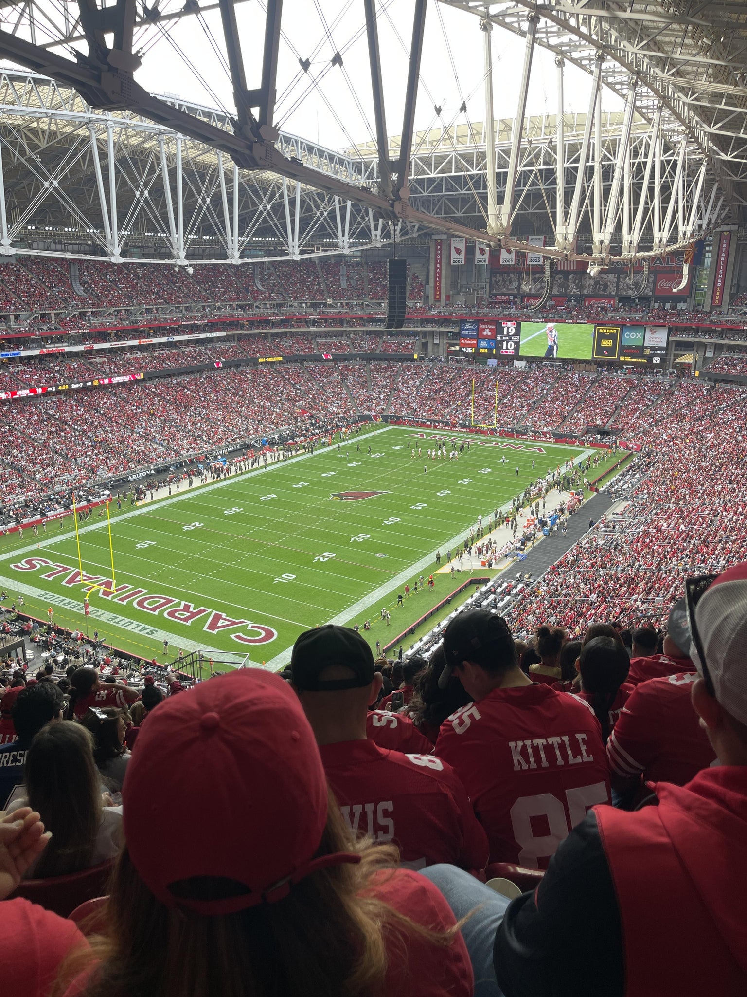 Real Fan View taken from Terrace 453 at State Farm Stadium by Silvino V