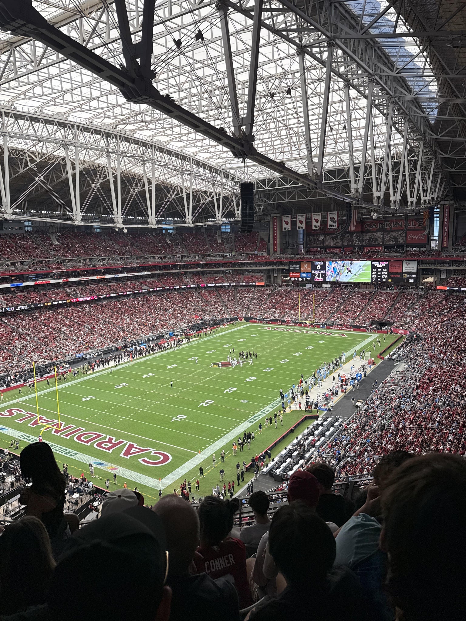 Real Fan View taken from Terrace 453 at State Farm Stadium by Rae C