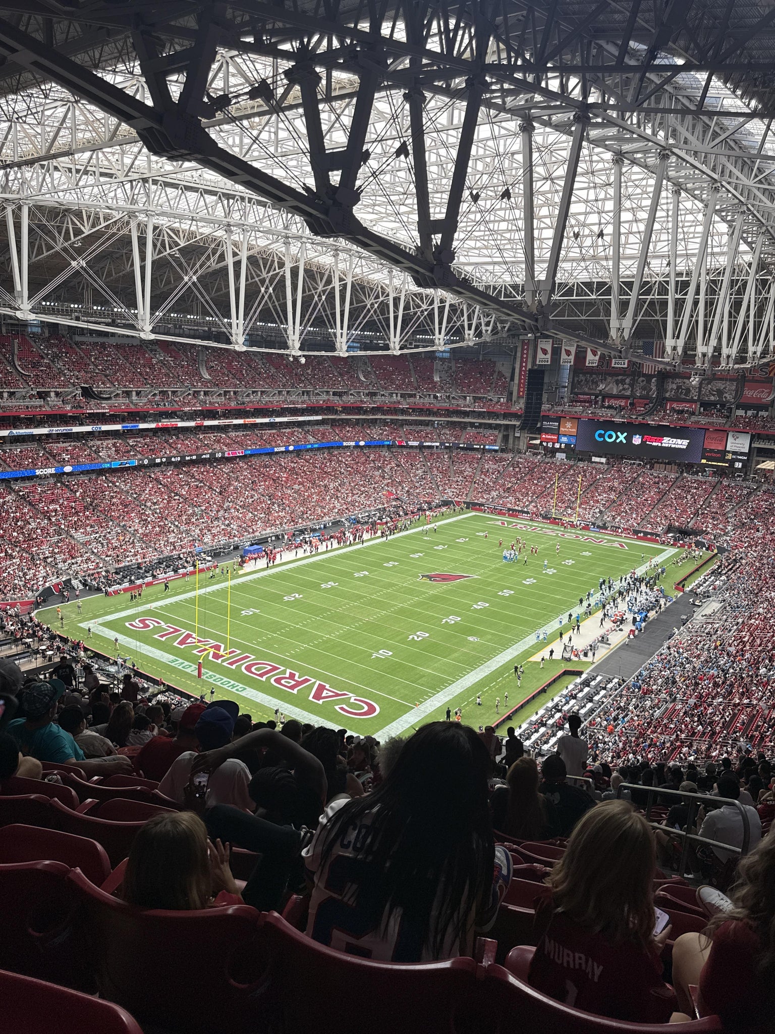 Real Fan View taken from Terrace 454 at State Farm Stadium by Claudia S