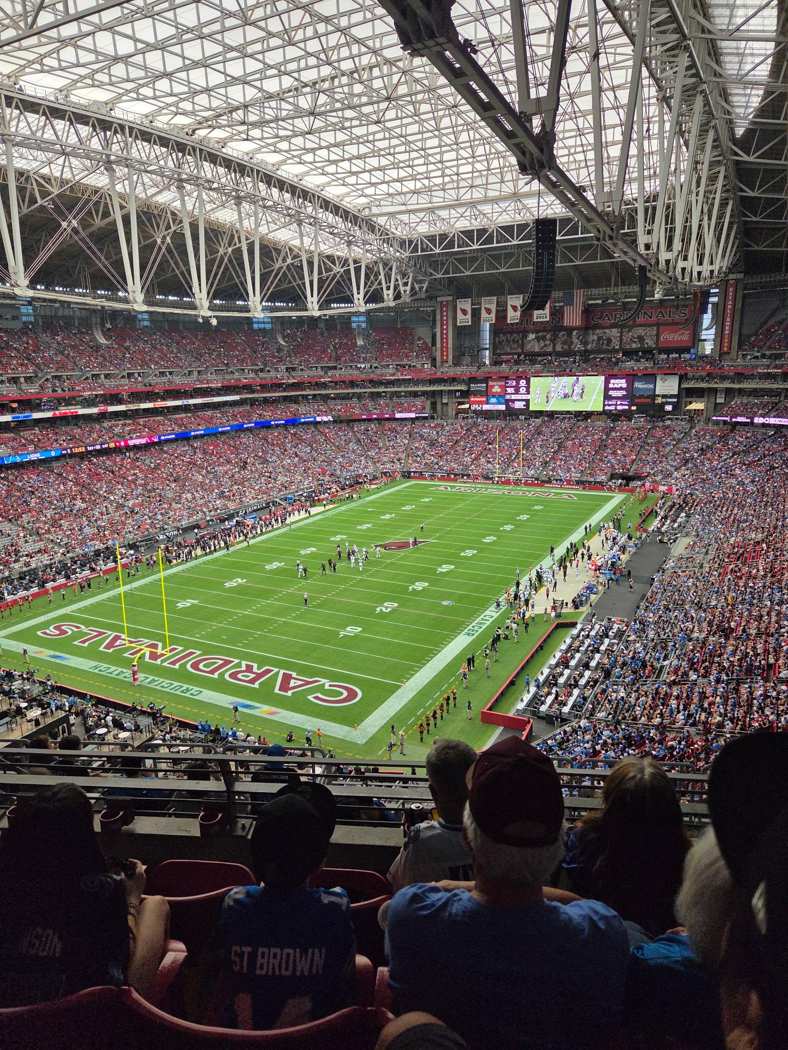 Real Fan View taken from Terrace 454 at State Farm Stadium by Douglas M