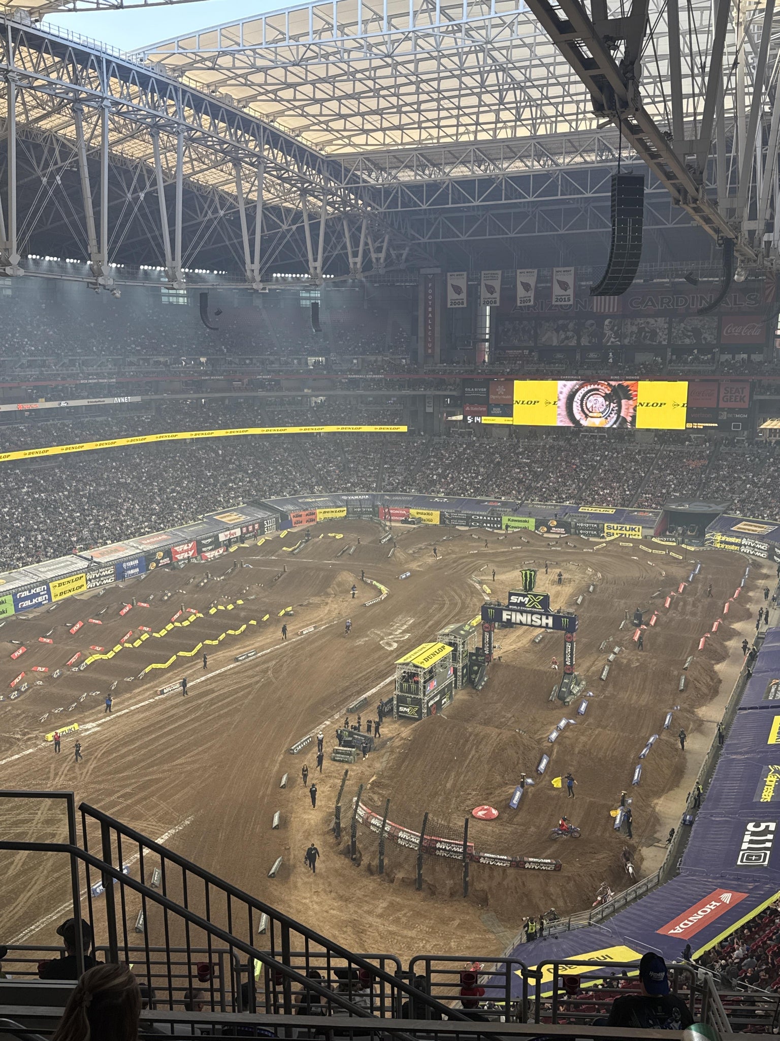Real Fan View taken from Terrace 454 at State Farm Stadium by Iris M