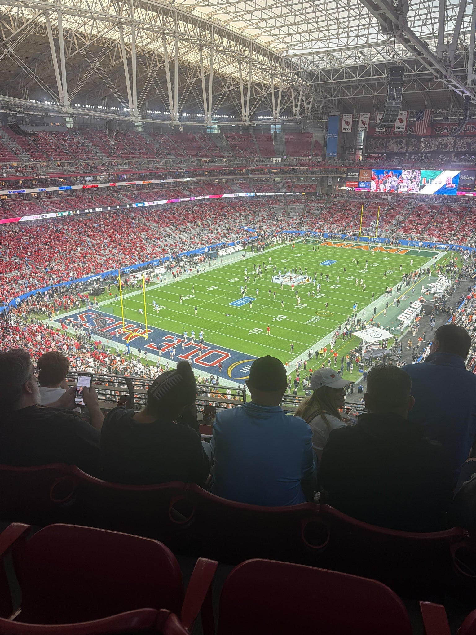Real Fan View taken from Terrace 454 at State Farm Stadium by Jason R