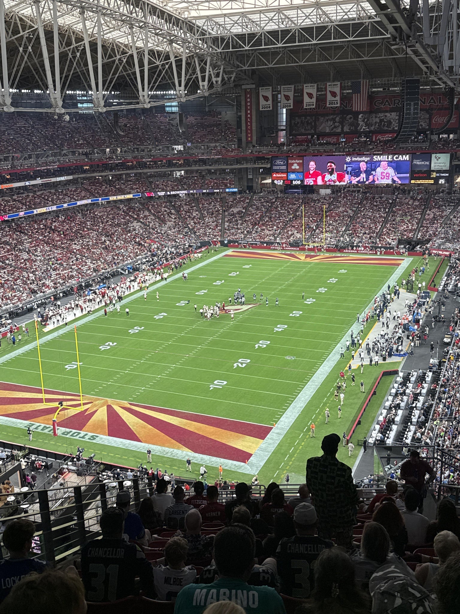 Real Fan View taken from Terrace 455 at State Farm Stadium by Darion G