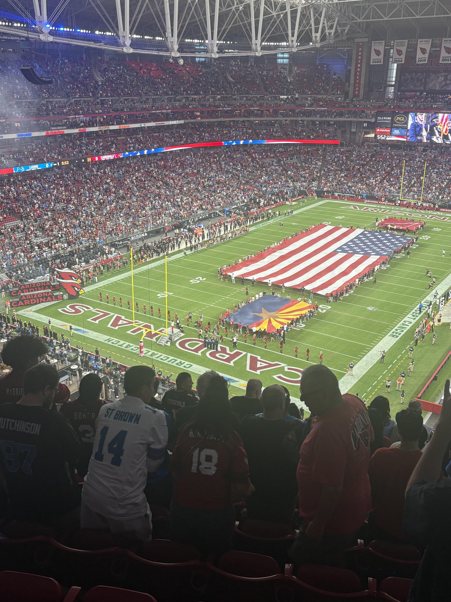 Real Fan View taken from Terrace 455 at State Farm Stadium by Ashley C