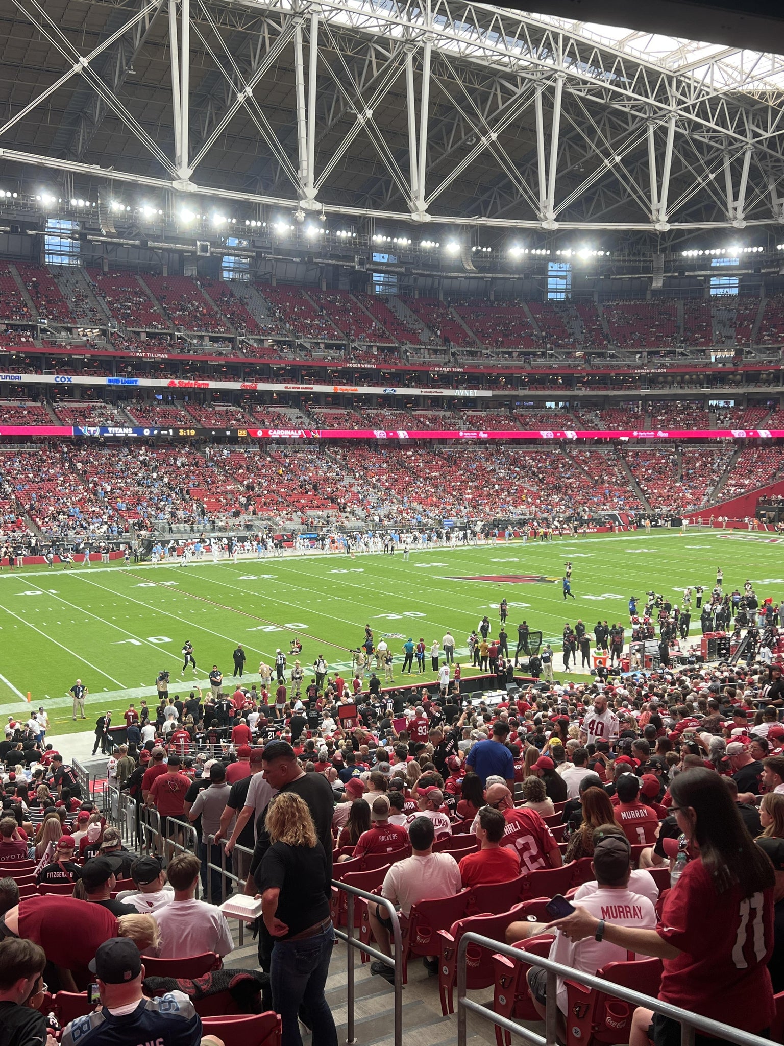 Real Fan View taken from Section WC 113 at State Farm Stadium by Kathleen C