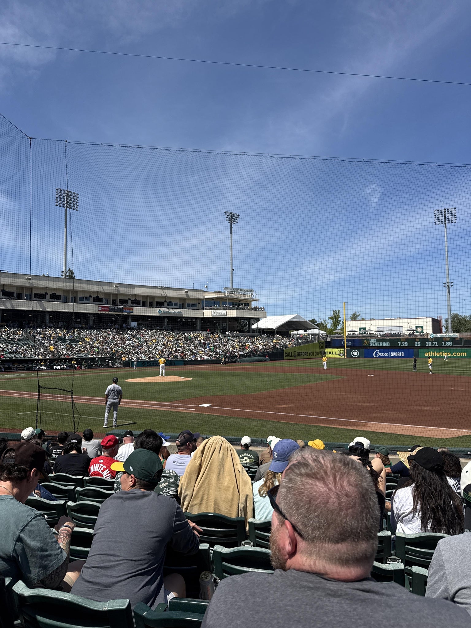 Real Fan View taken from Section 104 at Sutter Health Park by Taryn L