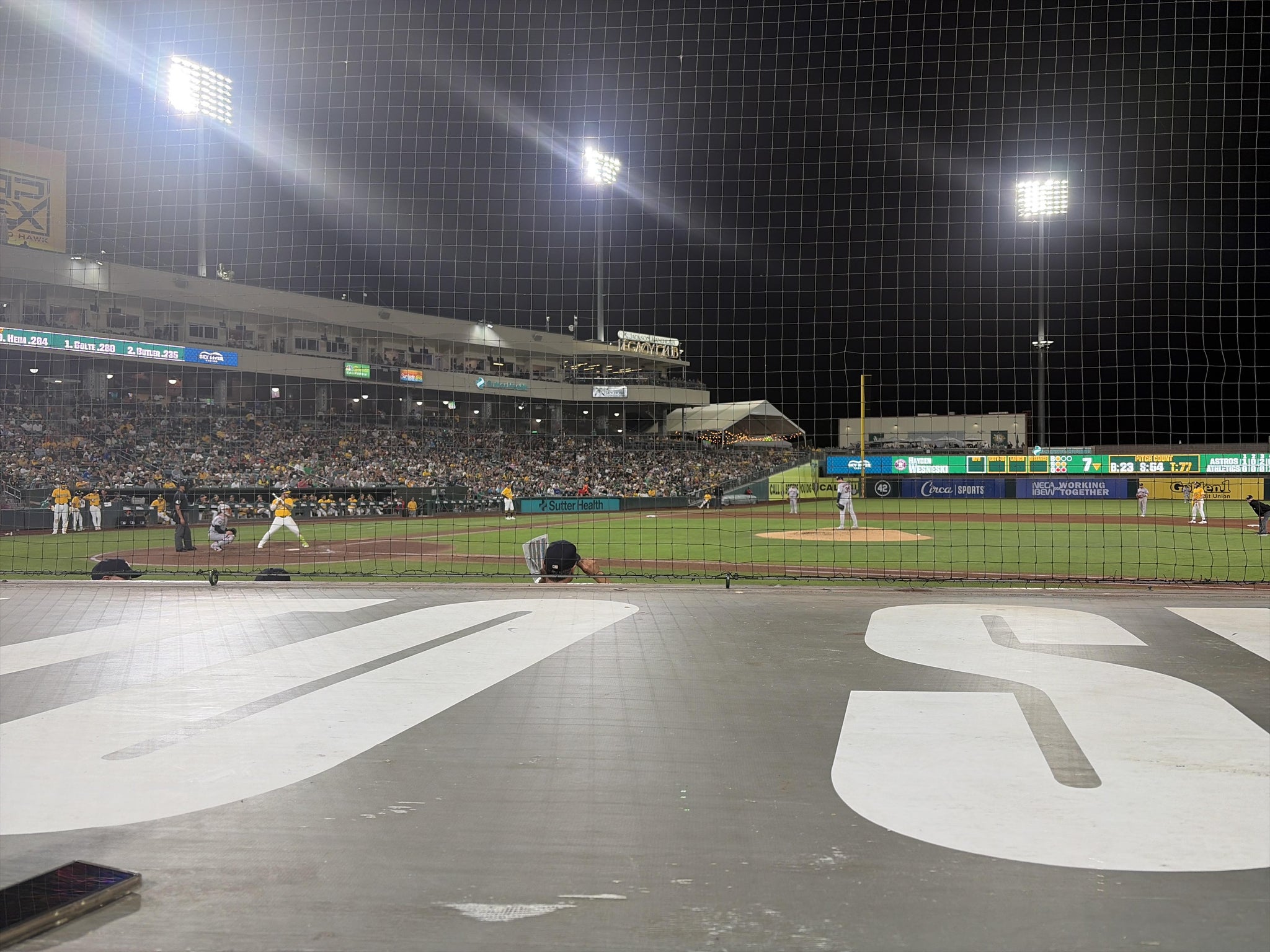 Real Fan View taken from Section 106 at Sutter Health Park by Melinda D