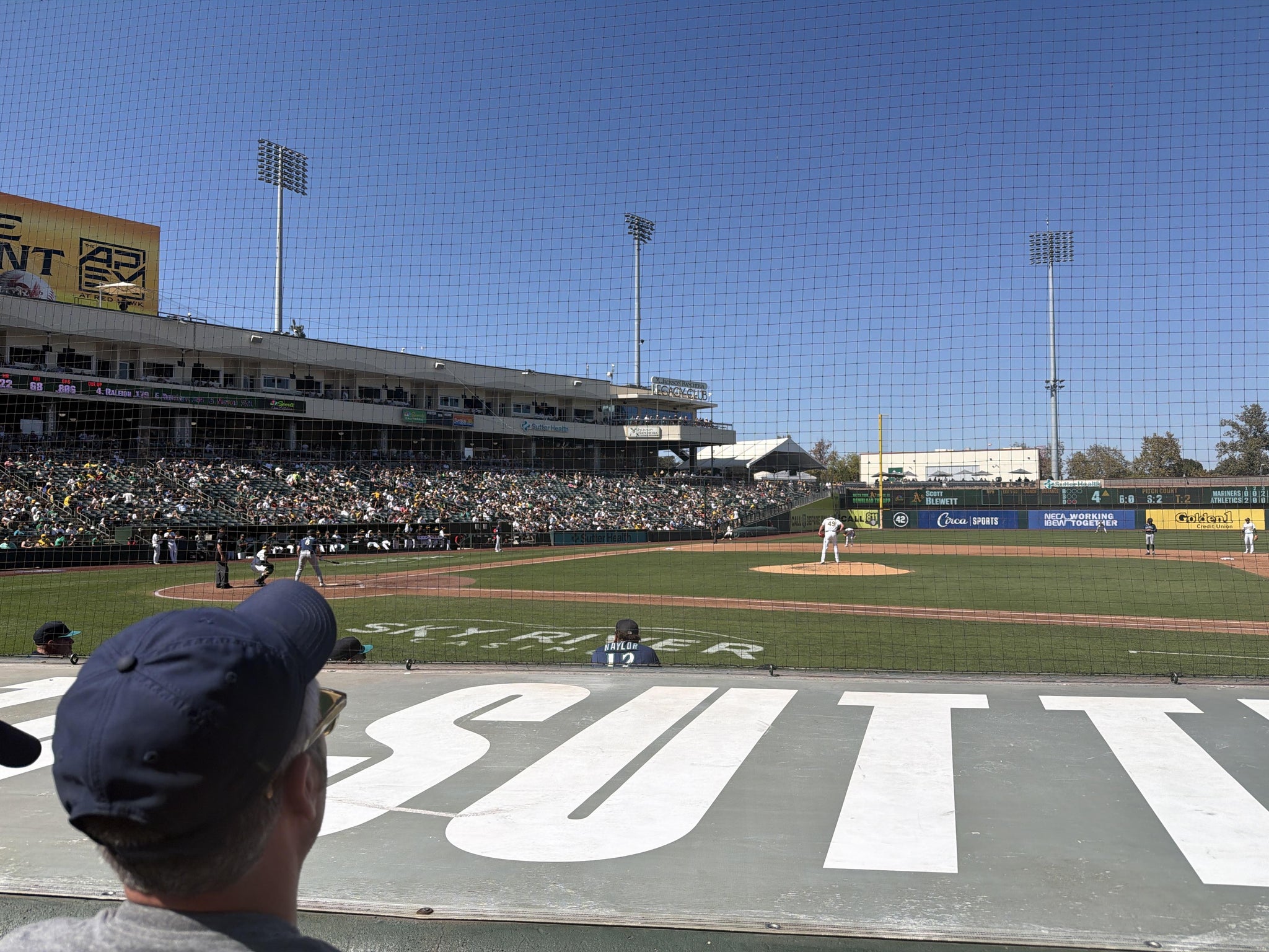 Real Fan View taken from Section 106 at Sutter Health Park by Ryan C