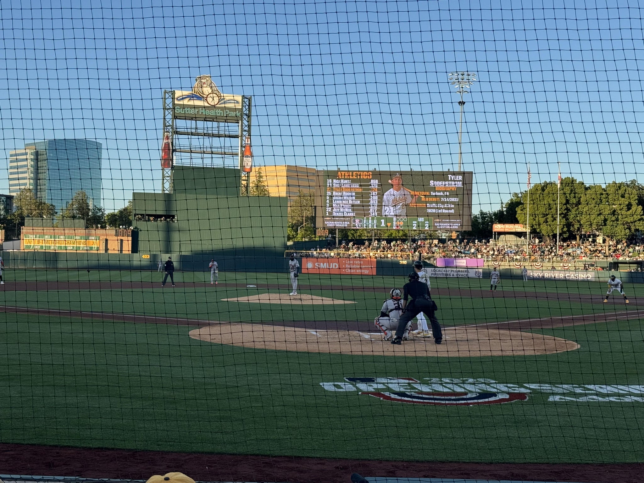 Real Fan View taken from Section 113 at Sutter Health Park by Brian A