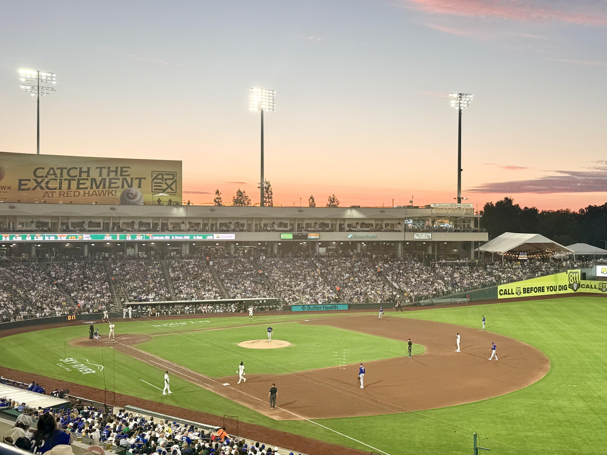 Real Fan View taken from Section 201 at Sutter Health Park by Melissa C