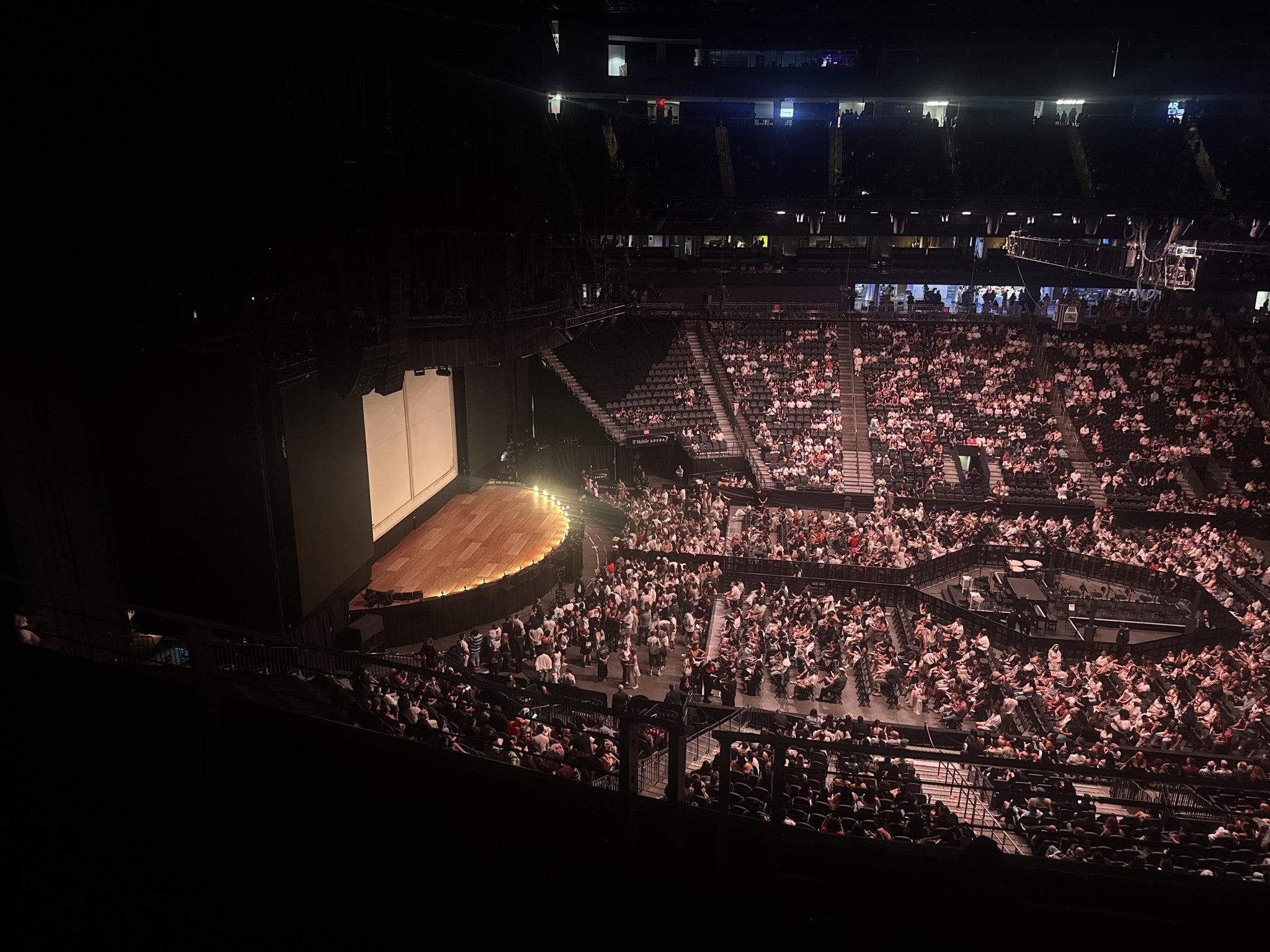 Real Fan View taken from Section 203 at T-Mobile Arena by River R